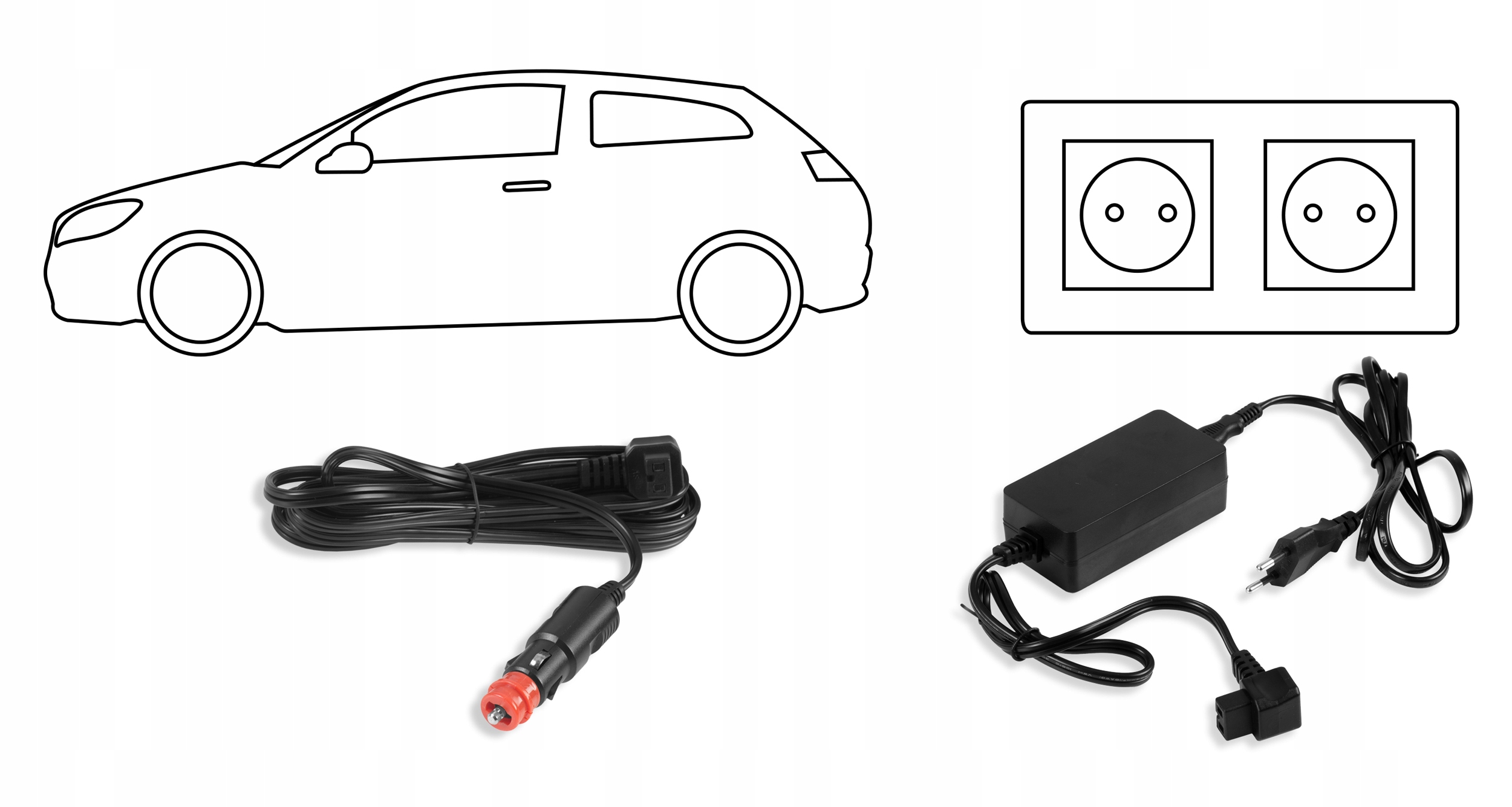 KOMPRESORSKI AVTOMOBILSKI POTOVALNI HLADILNIK-ZAMRUVALNIK 12V 100-240V 21L Dodatne funkcije Ročaj za ECO način