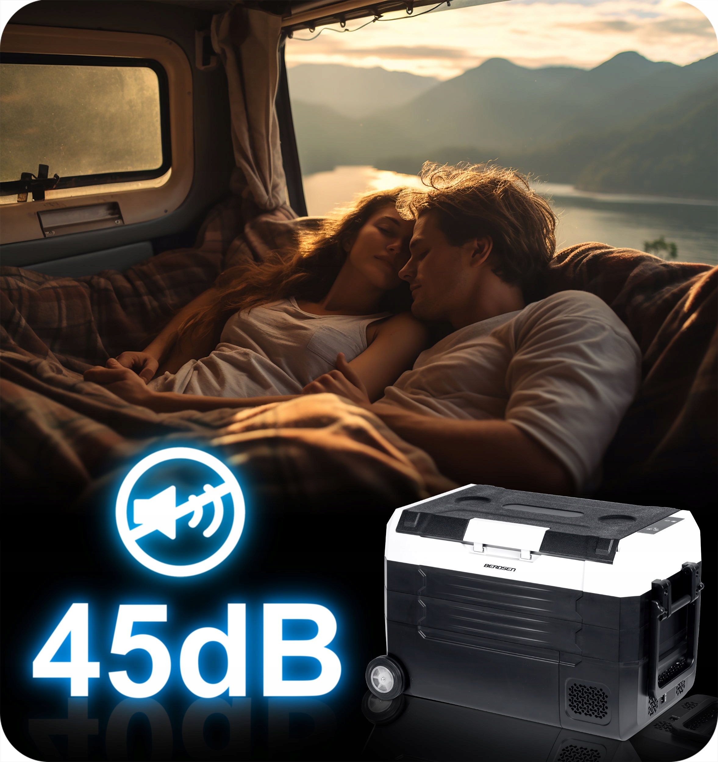 AVTO KOMPRESORSKI POTOVALNI HLADILNIK 40L ZAMRZOVALNIK 12V 100-240V Energijski razred F