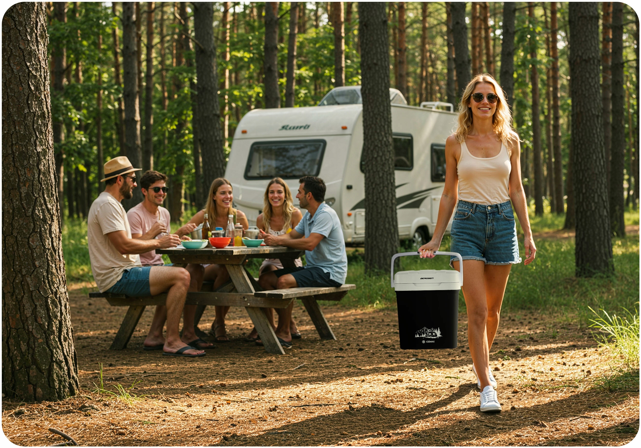 AVTO HLADILNA TORNJA KUTIJA ZA POTOVANJE 12V/230V USB FUNKCIJA OGREVANJA 26L Koda proizvajalca 3829