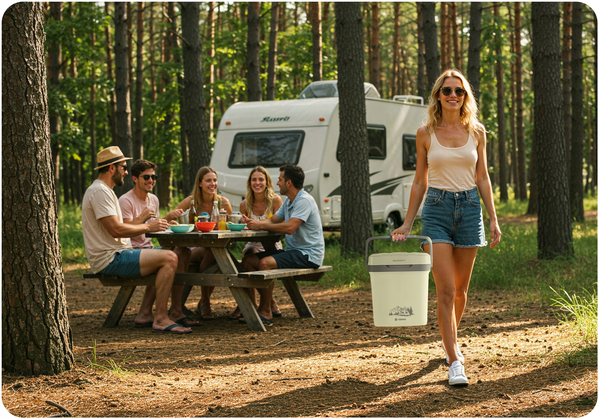 AVTO HLADILNA TORNJA KUTIJA ZA POTOVANJE 12V/230V USB FUNKCIJA OGREVANJA 26L Koda proizvajalca 3831