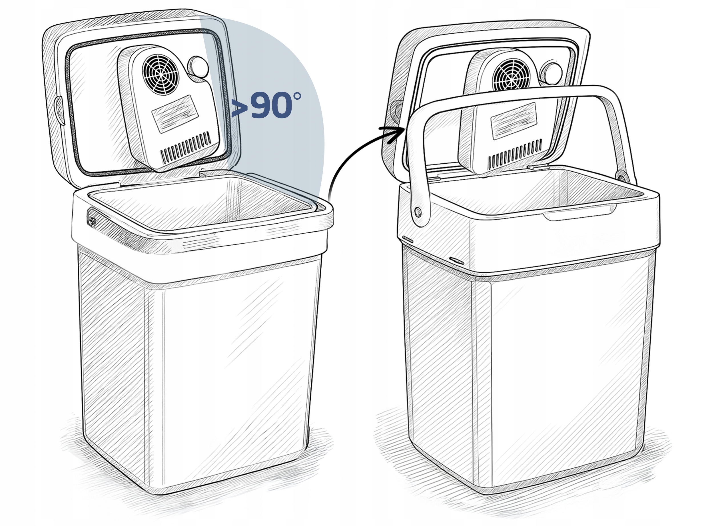 AVTO HLADILNA TORNJA KUTIJA ZA POTOVANJE 12V/230V USB FUNKCIJA OGREVANJA 26L Prevladujoča modra barva