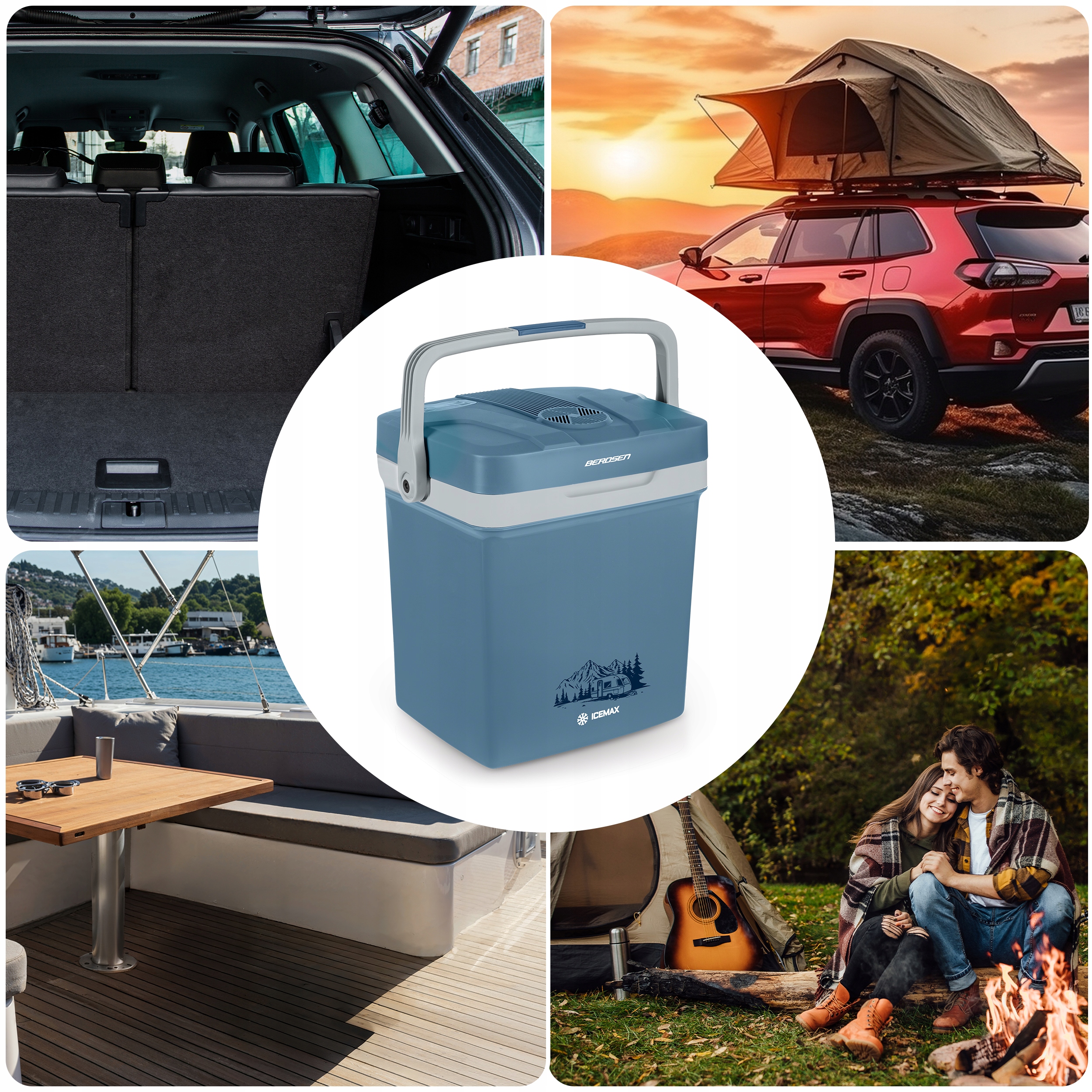 AVTO HLADILNA TORNJA KUTIJA ZA POTOVANJE 12V/230V USB FUNKCIJA OGREVANJA 26L Model Icemax 26