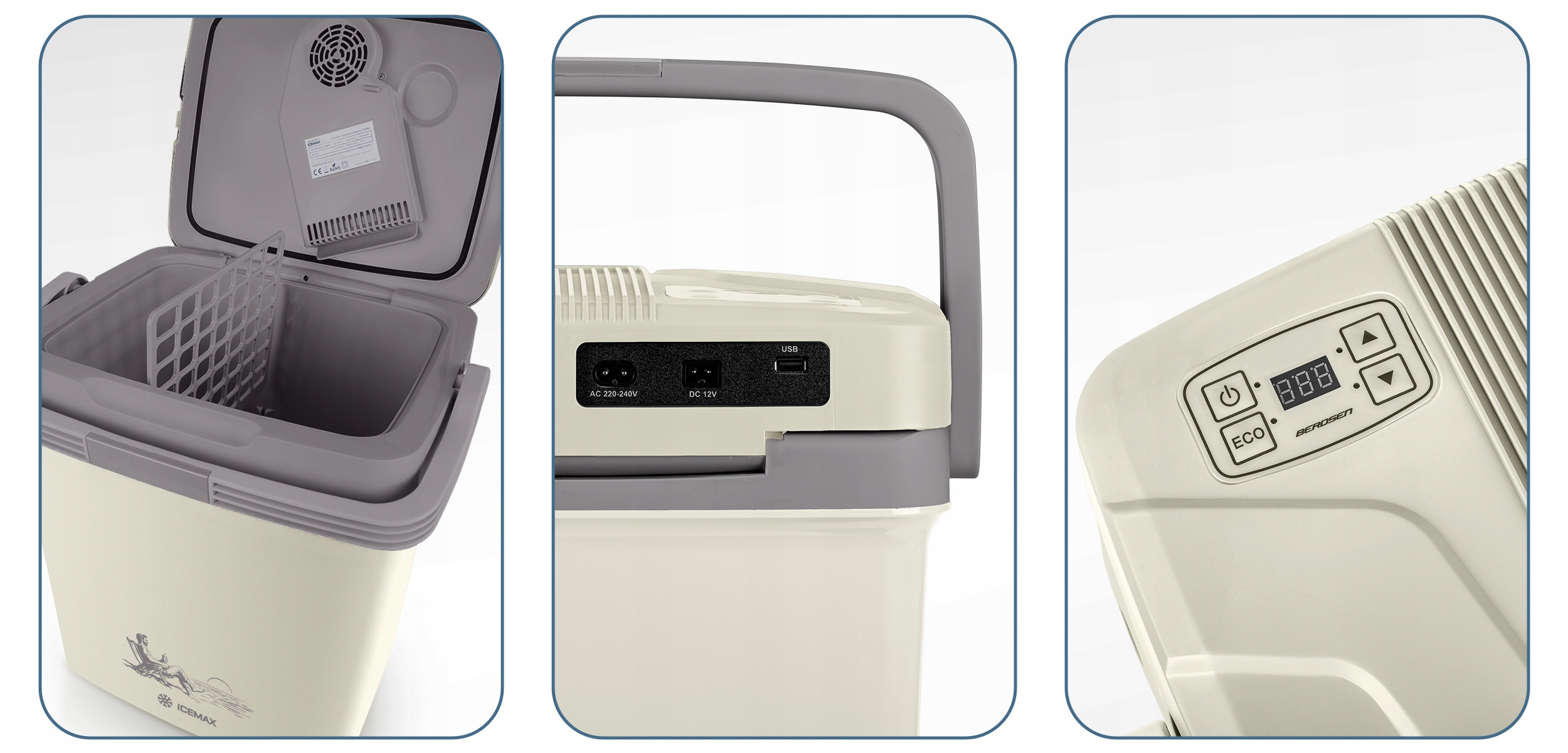 AVTO HLADILNIK ZA POTOVANJE 12V/230V FUNKCIJA GRETJA Z USB-jem 26L Napajanje iz avtomobilske vtičnice za cigaretni vžigalnik (12 V)