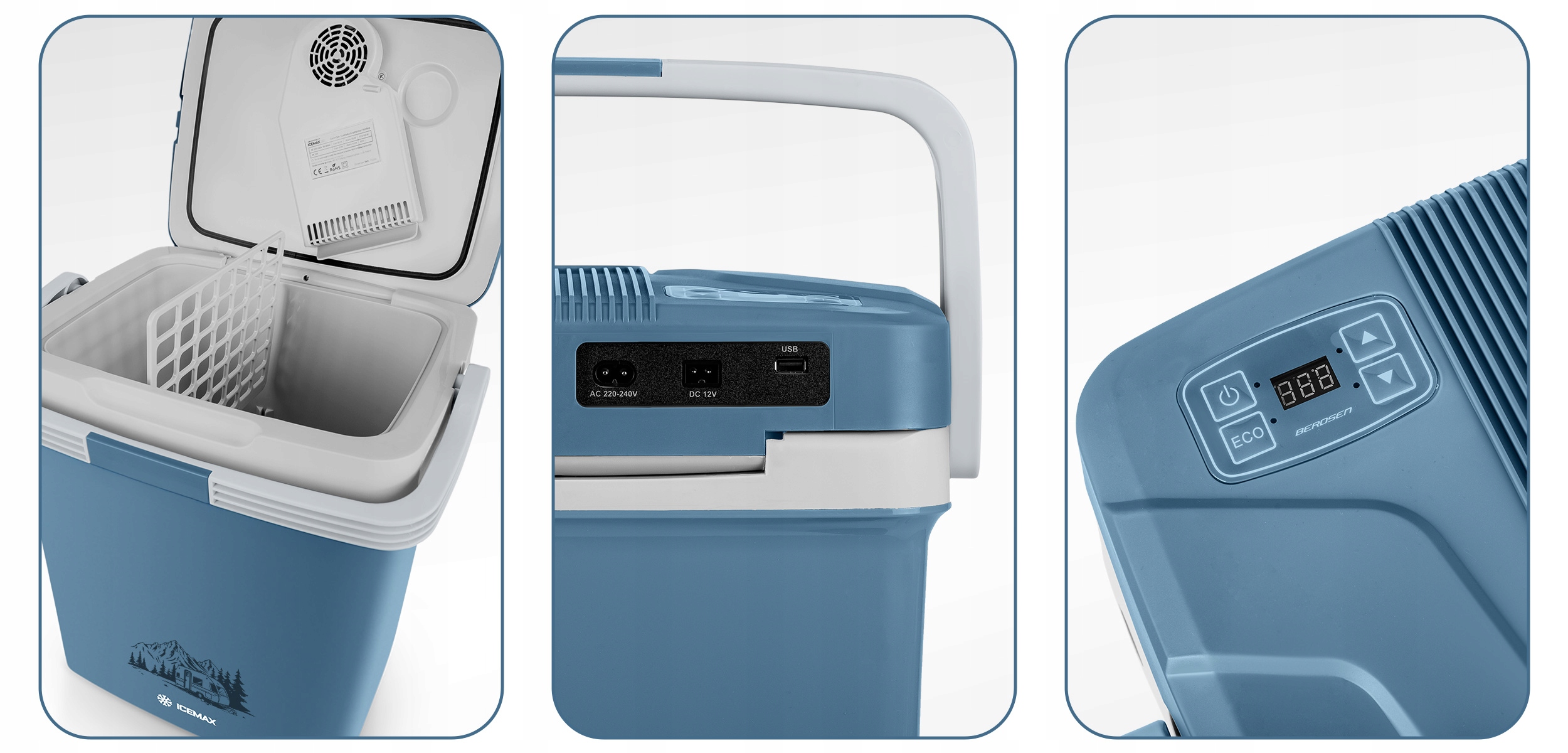 AVTO HLADILNIK ZA POTOVANJE 12V/230V FUNKCIJA GRETJA Z USB-jem 26L Napajanje iz avtomobilske vtičnice za cigaretni vžigalnik (12 V)