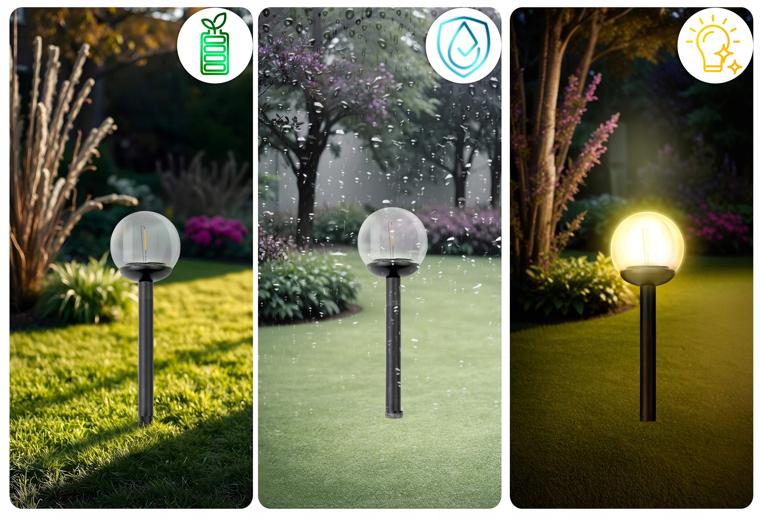 Solarna svetilka prozorna krogla 4 kosi Ilumen LS-103 Količina 4 kosi.