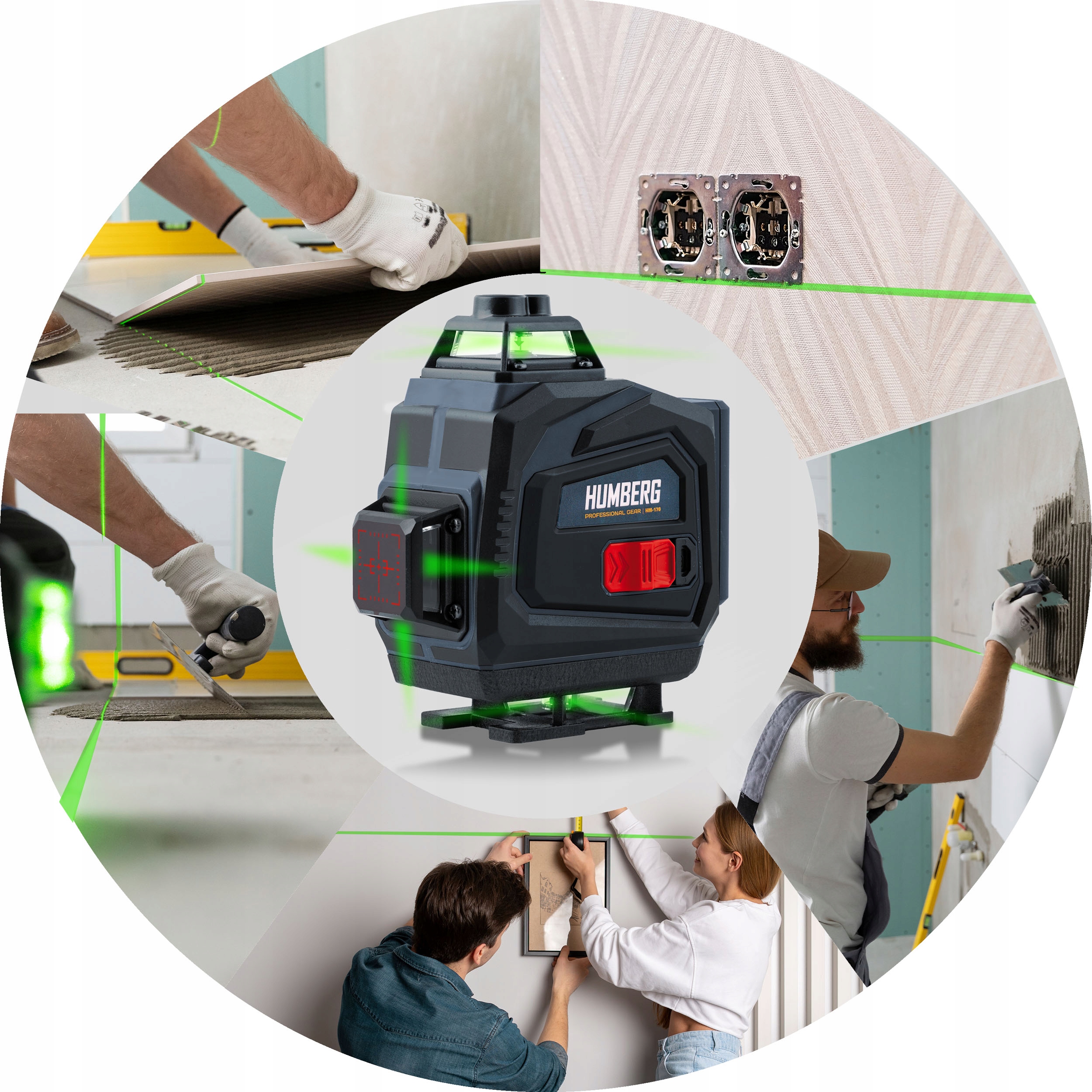 Križni laser v škatli + dodatki Humberg HM-170 Model HM-170