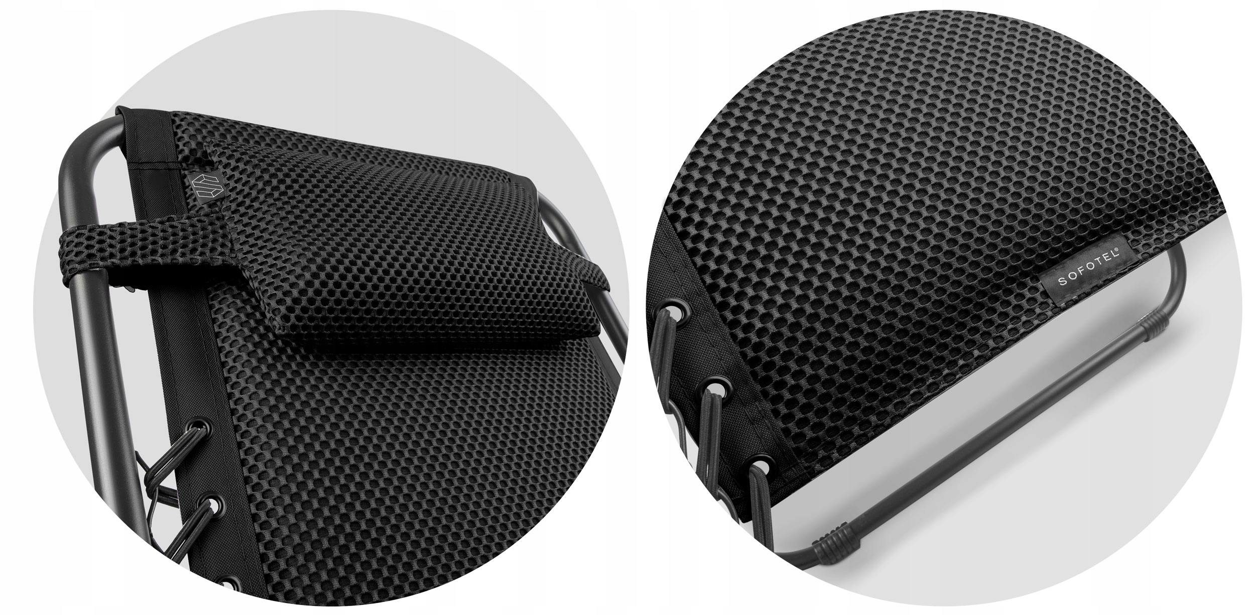 Zložljiv vrtni ležalnik z blazino Sofotel ChillWell Soft črne barve, znamke Sofotel