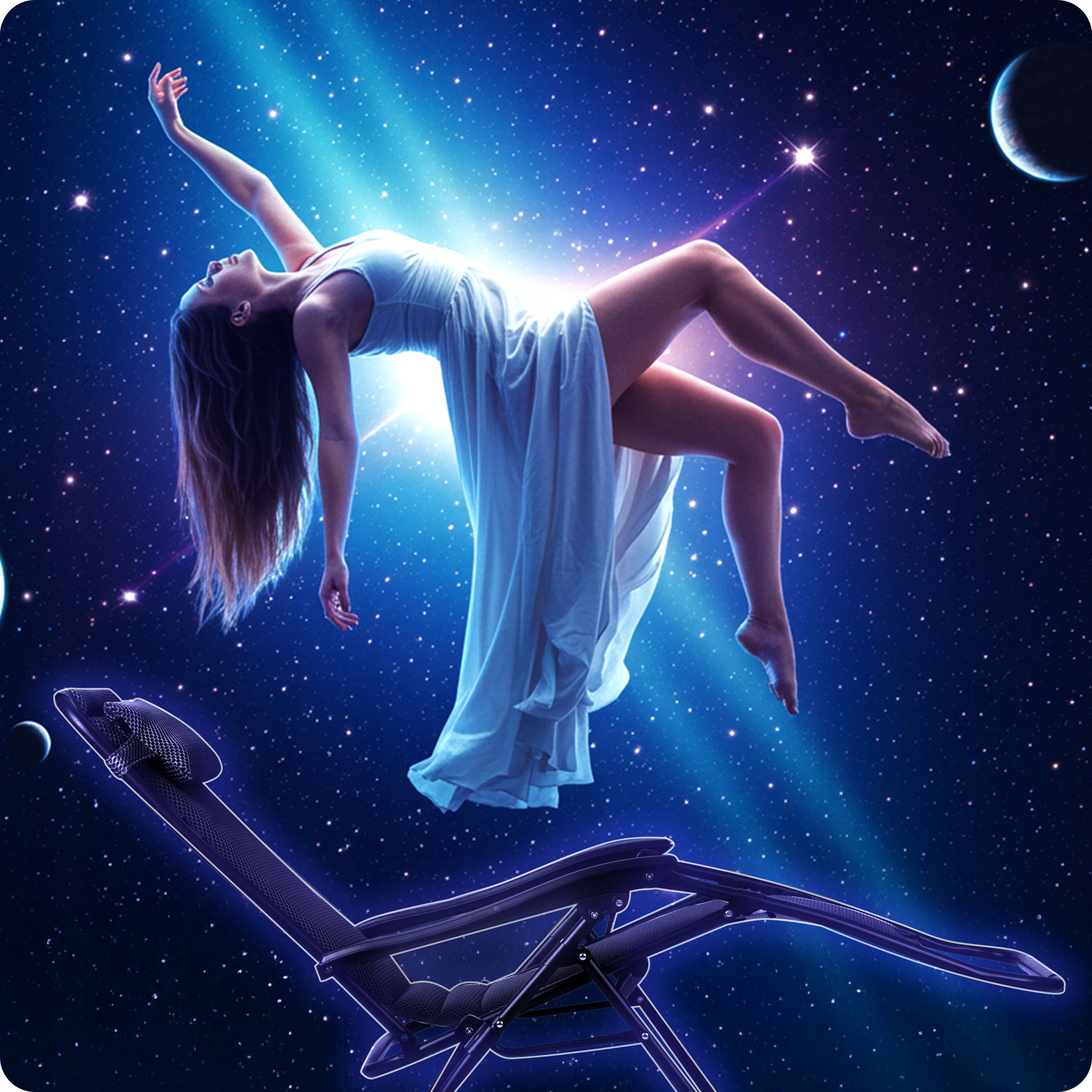 Zložljiv vrtni ležalnik z blazino Sofotel ChillWell Soft črne barve Model ChillWell Soft