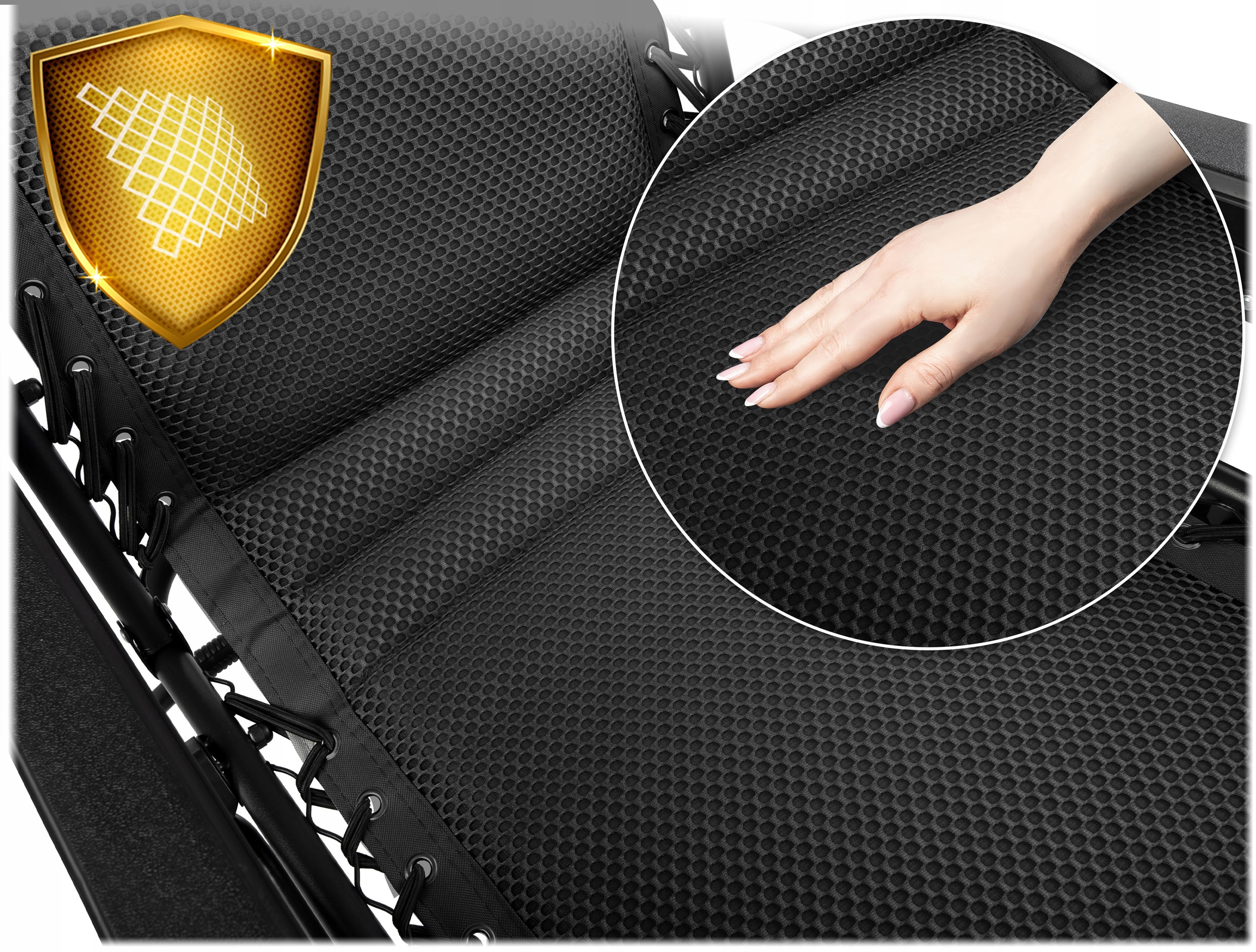 Zložljiv vrtni ležalnik z blazino Sofotel ChillWell Soft črne barve Vrsta ležalnika