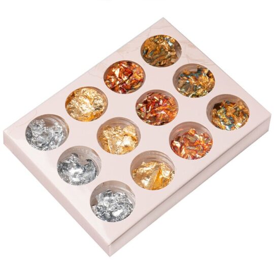 Okrasni kosmiči za nohte - Zlati klavir