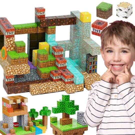 Magnetne kocke - komplet Mycraft, 63 kosov