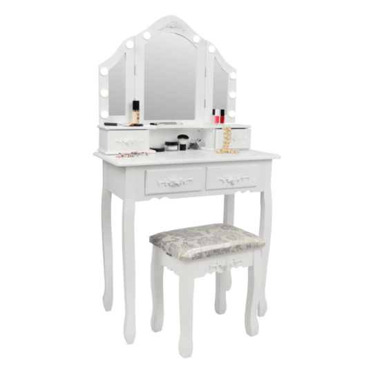 Toaletna mizica in stolčki - Mardot LED