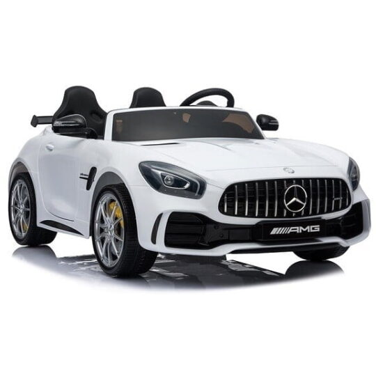Mercedes AMG GTR (dvosedežni) bel - licencirani avtomobil na baterije