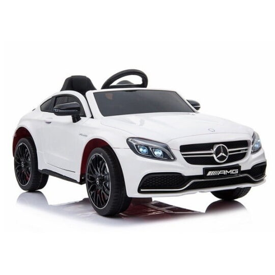 Mercedes C63s AMG kupe bele barve - avtomobil na baterije