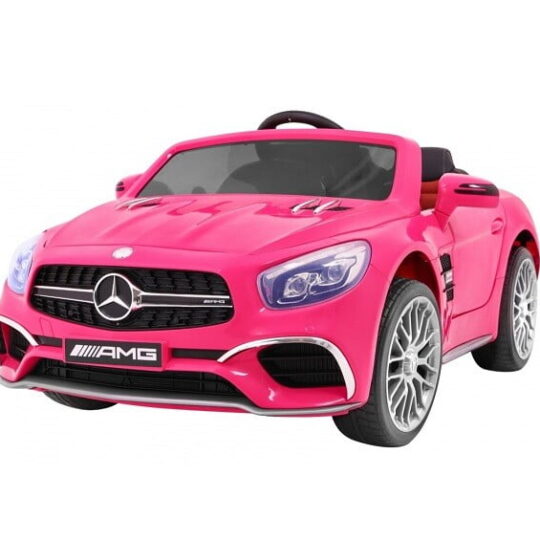 Mercedes SL65 roza + LCD zaslon – licencirani avtomobil na baterije