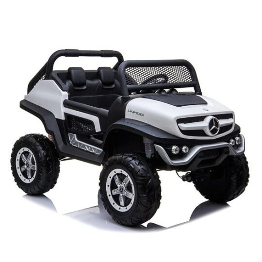 Mercedes Unimog polarno bele barve - avtomobil na baterije
