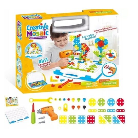 3D mozaični set za gradnjo - Barvni blok