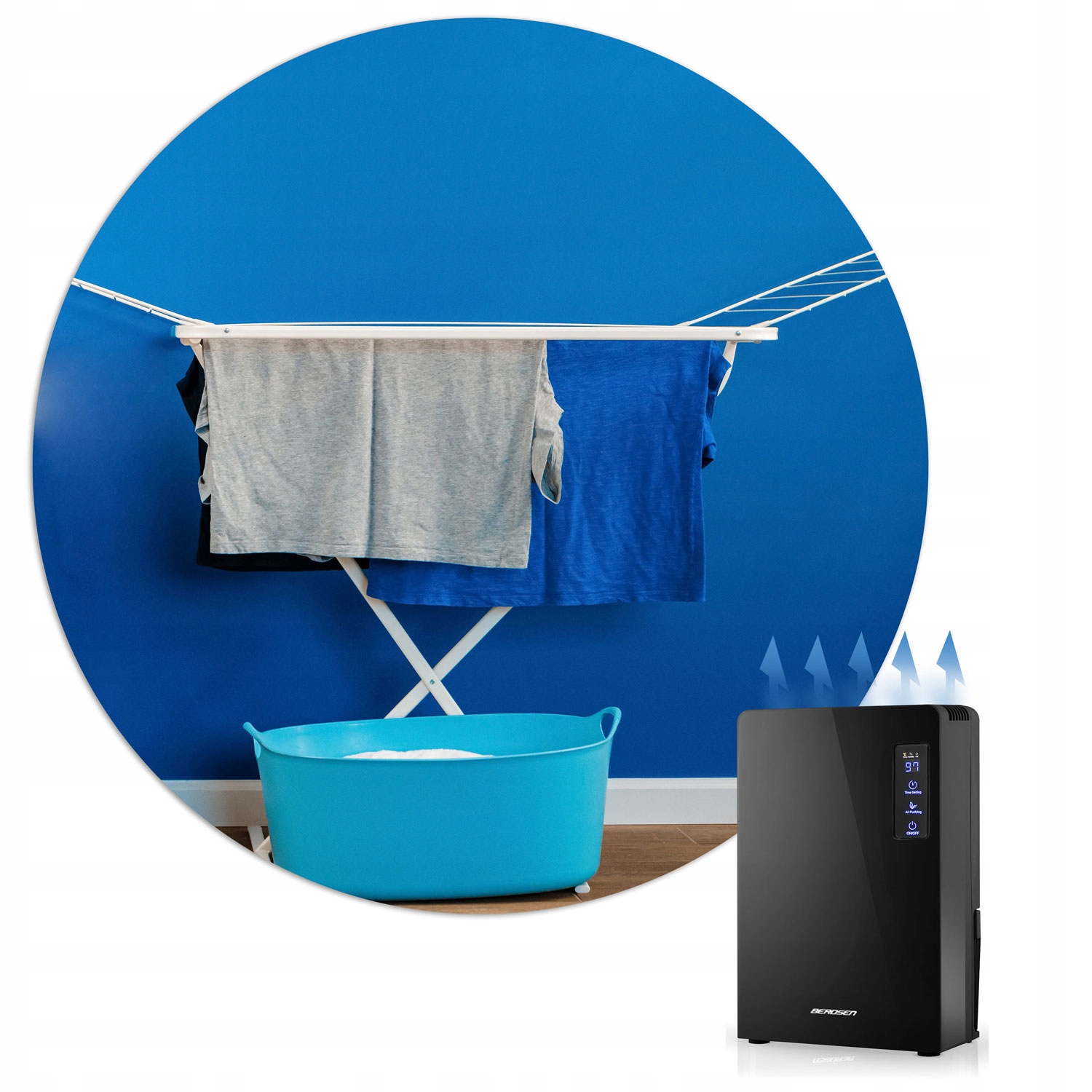 RAZVLAŽILEC ZRAKA ČISTILEC VLAGE UV SVETILKA 2200 ML LED Raven hrupa 34 dB