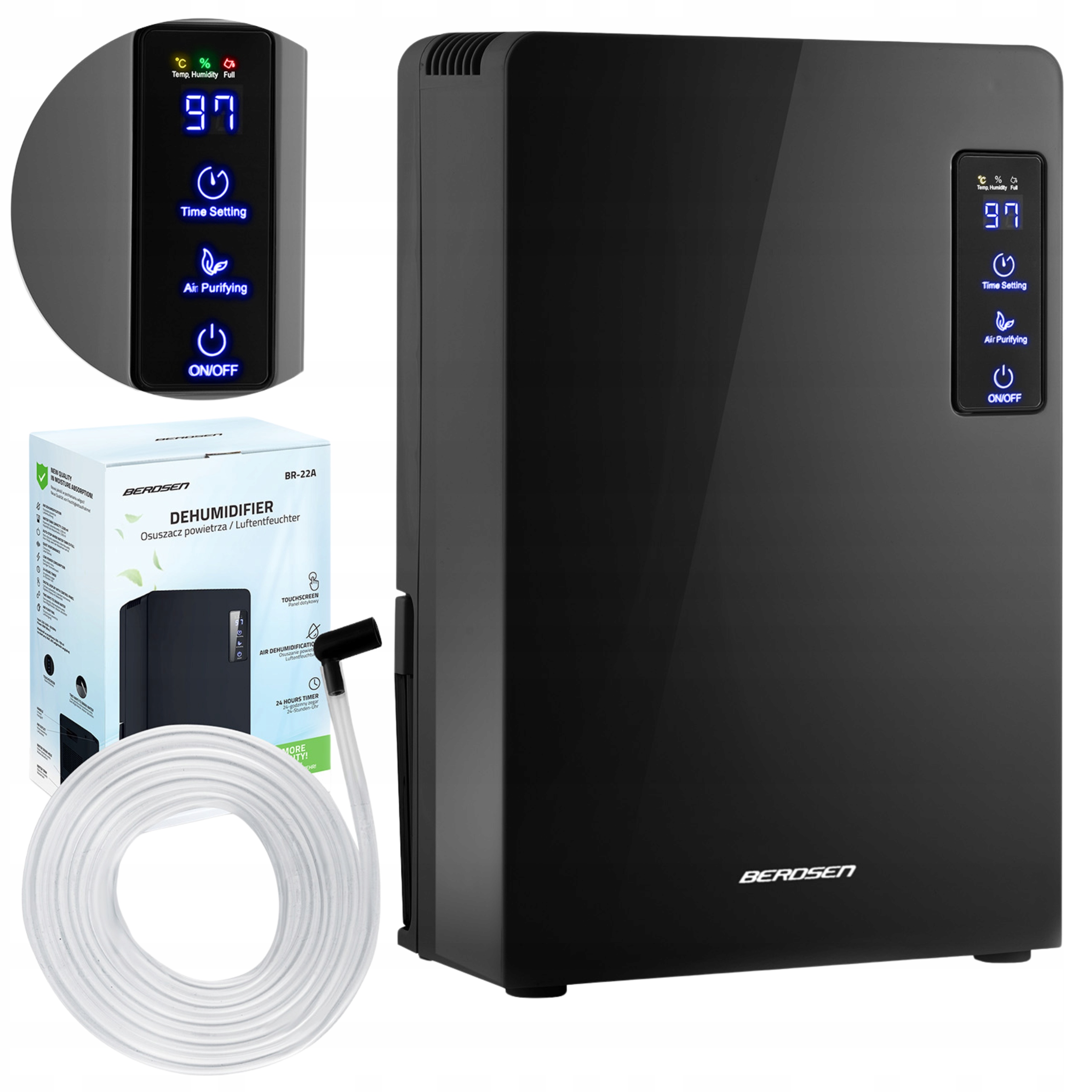 RAZVLAŽILEC ZRAKA IN ČISTILEC VLAGE UV SVETILKA 2200 ML LED