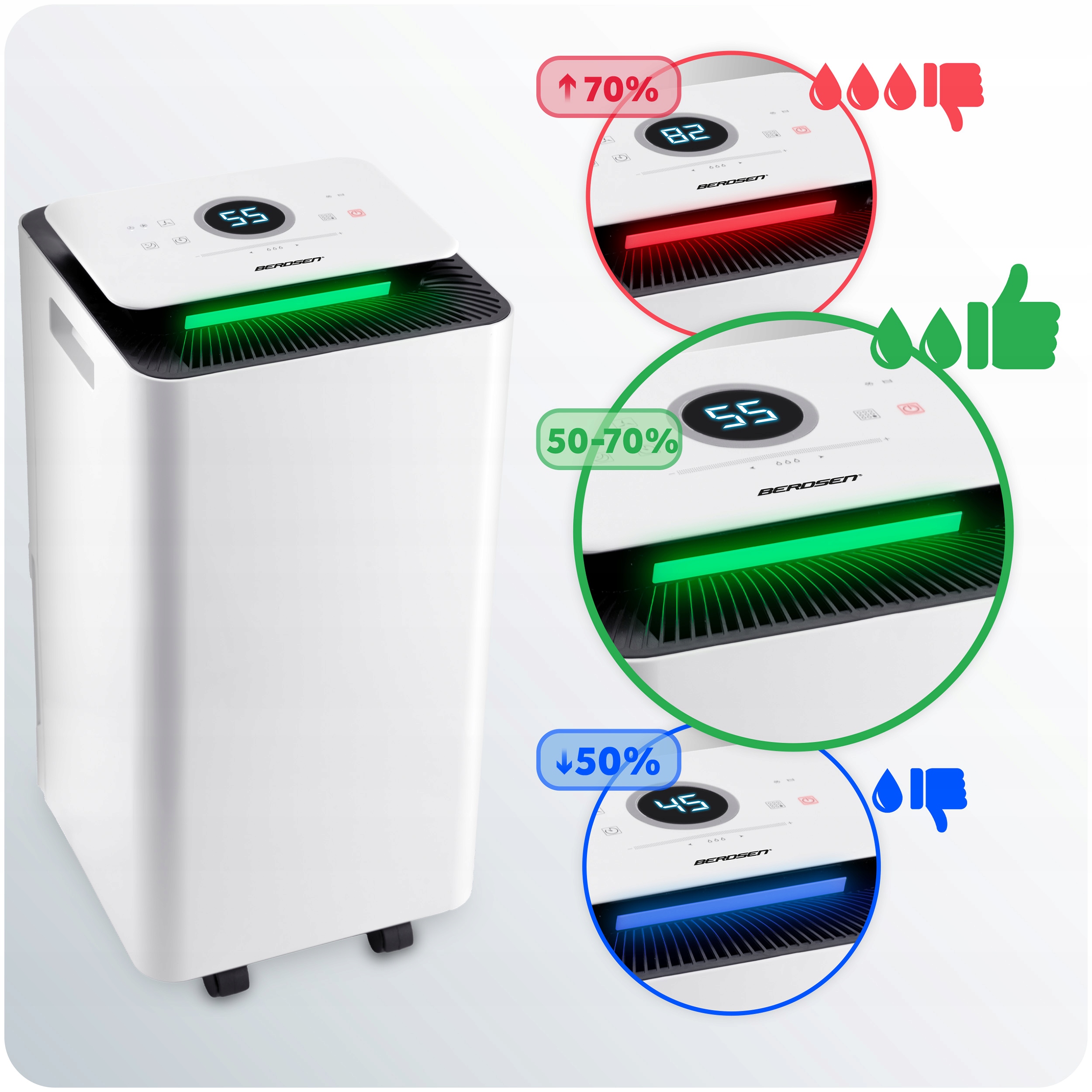 KOMPRESORSKI RAZVLAŽILEC ZRAKA ABSORBTOR VLAGE 12l/24h HIGROSTAT ČASOVNIK Koda proizvajalca 352100