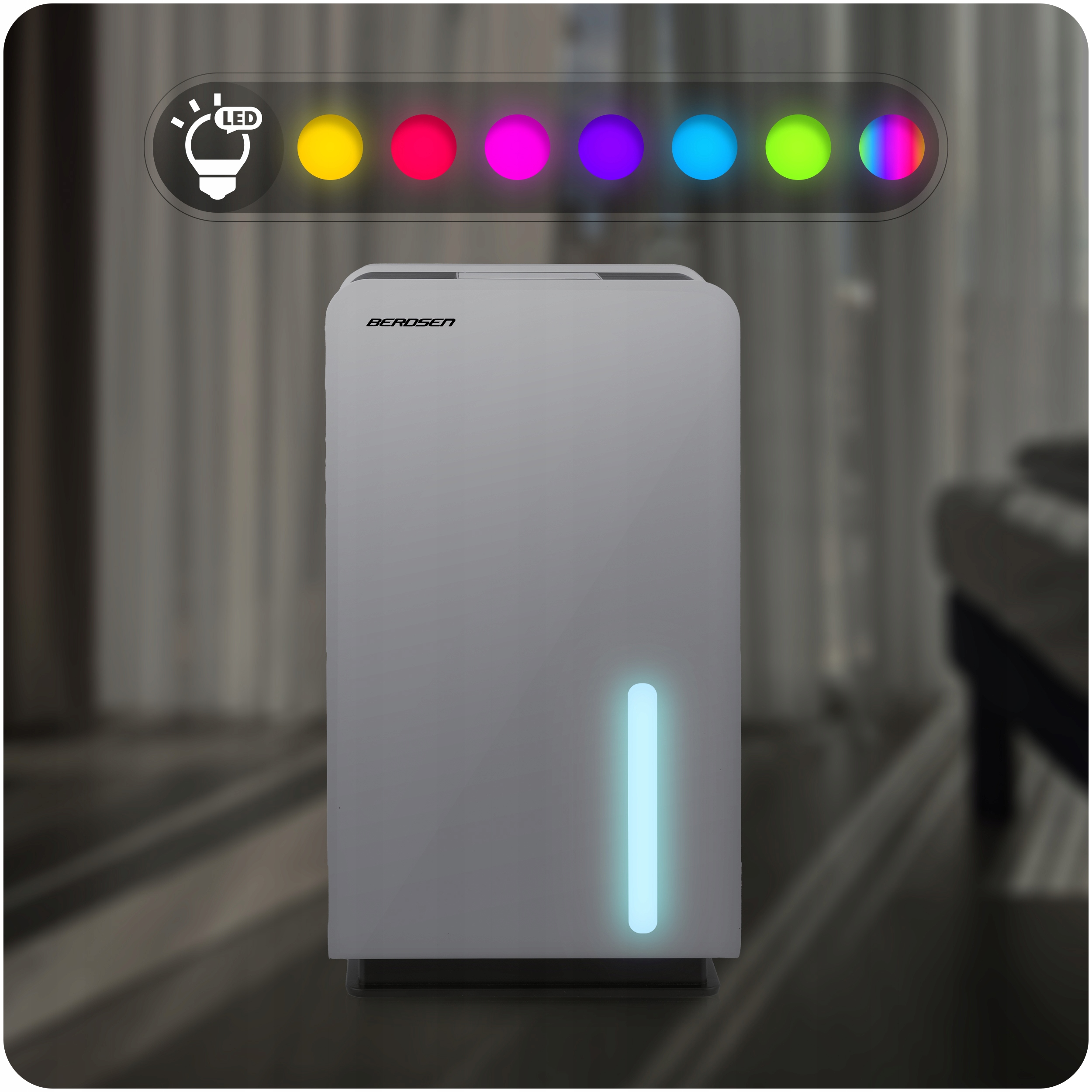RAZVLAŽILEC ZRAKA Z VLAGO 64W HEPA 34dB ČASOVNIK LED Berdsen Originalna embalaža