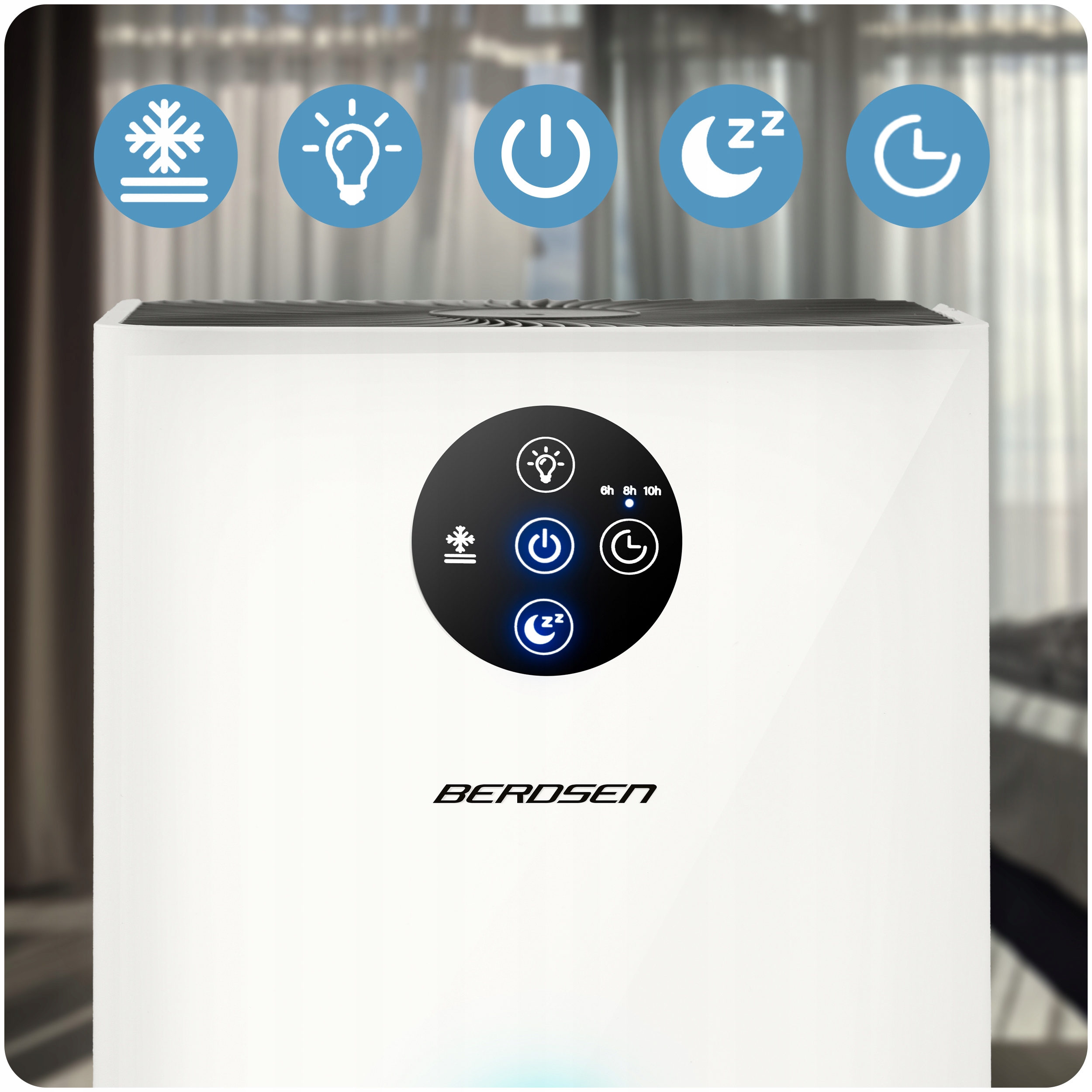 RAZVLAŽILEC ZRAKA TIHI 34dB LED Berdsen 1,8L Moč 22,5 W