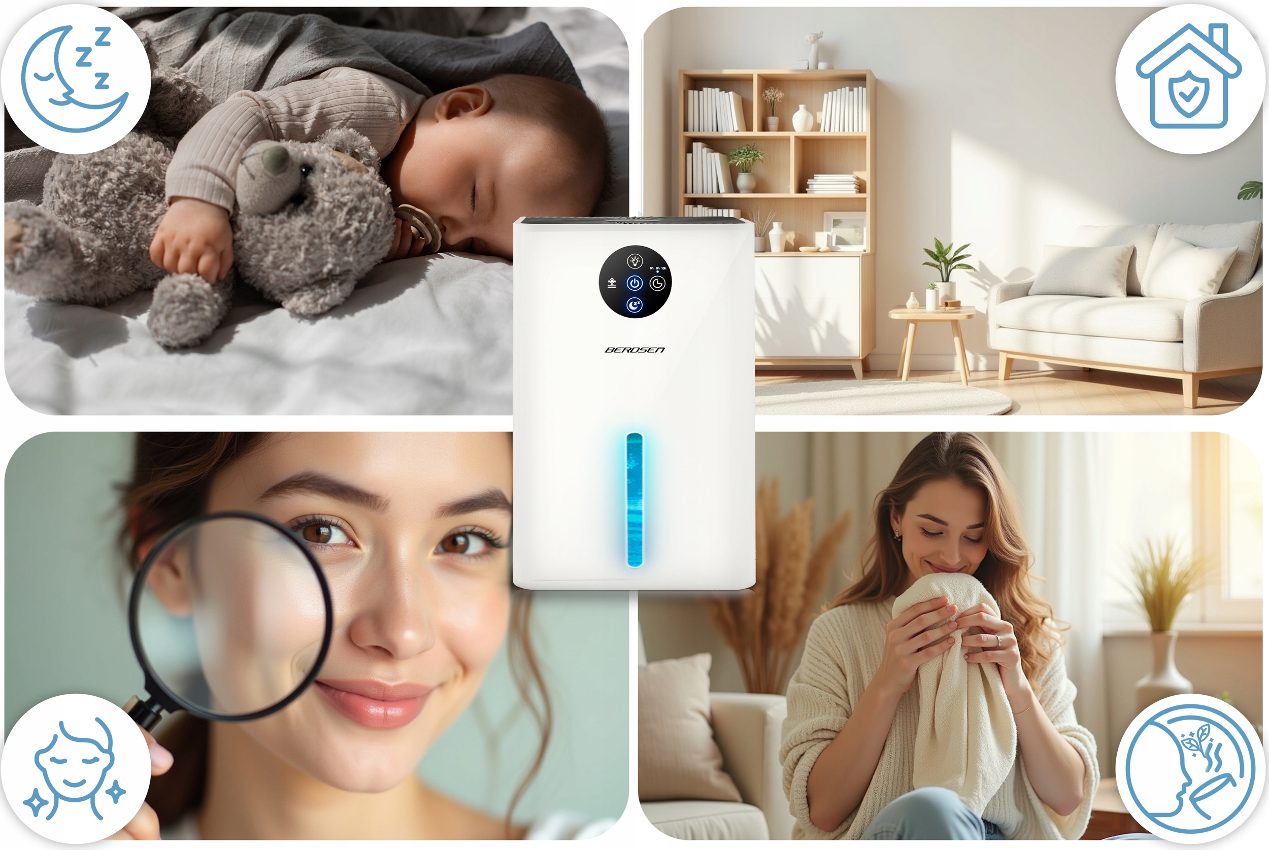 RAZVLAŽILEC ZRAKA SILENT 34dB LED Berdsen 1,8L Raven hrupa 34 dB