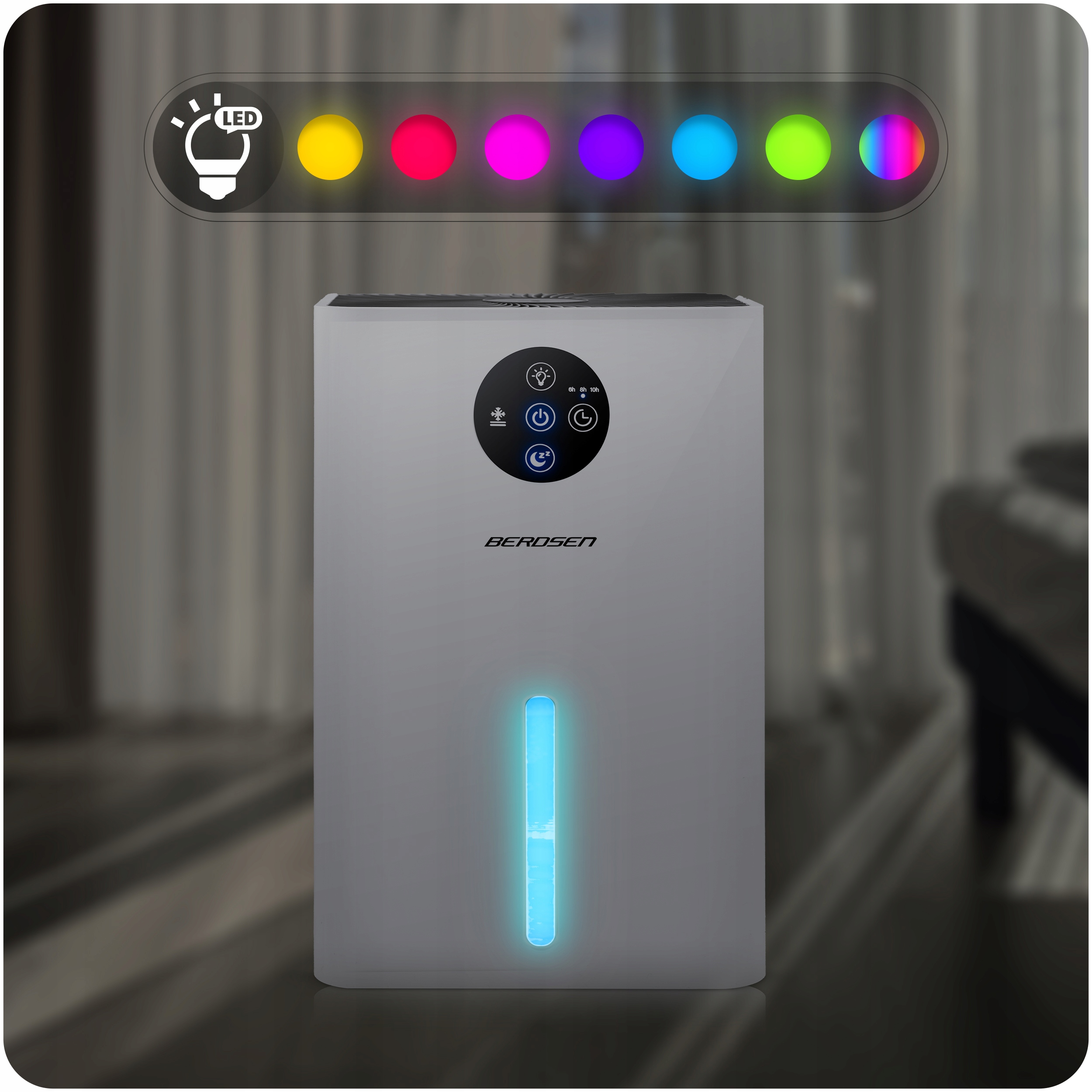 RAZVLAŽILEC ZRAKA Z VLAGO, TIHI, 34dB LED, Berdsen 1,8L, originalna embalaža
