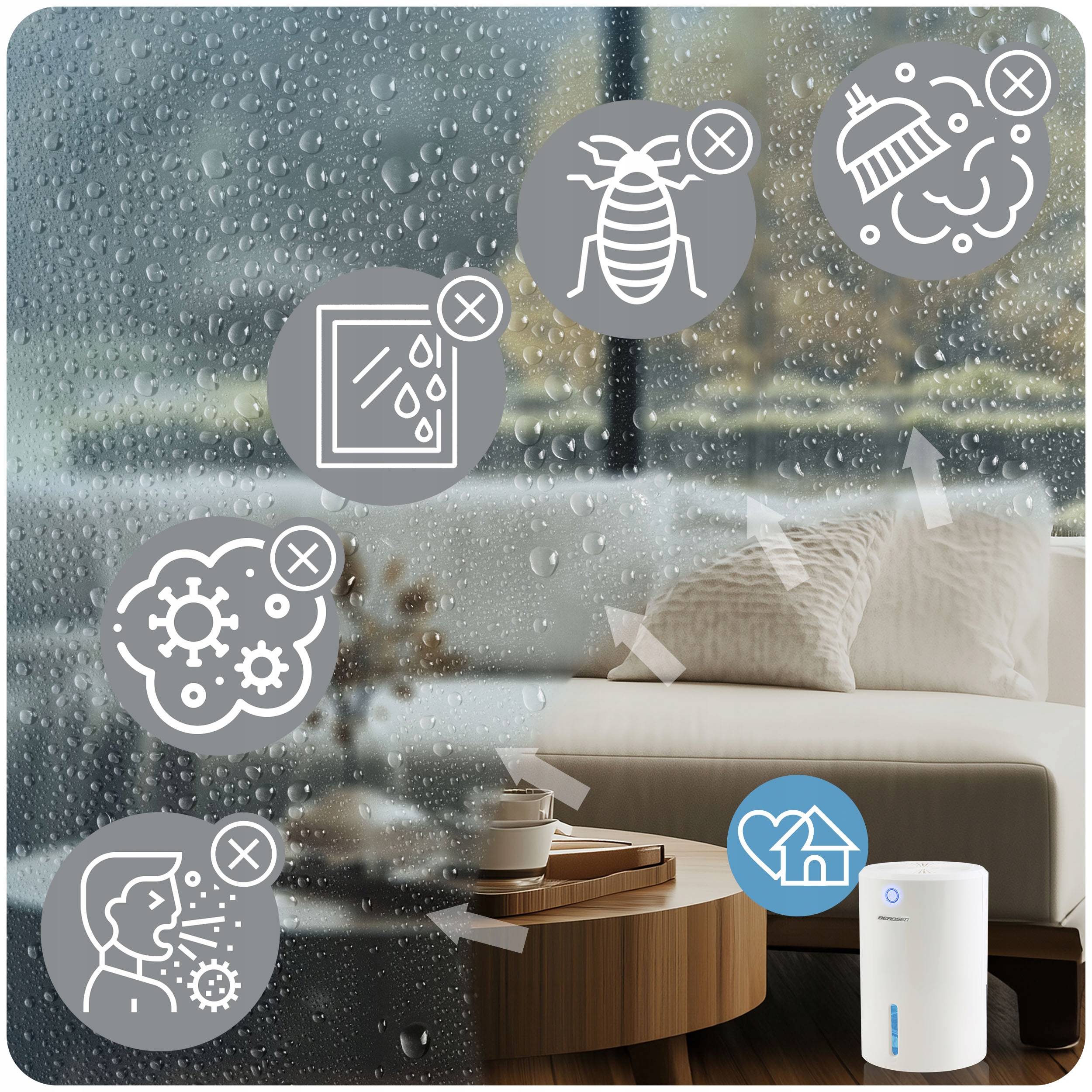 RAZVLAŽILEC ZRAKA RAZVLAŽILEC ZRAKA TIHI 34dB LED Berdsen Berdsen Blagovna znamka