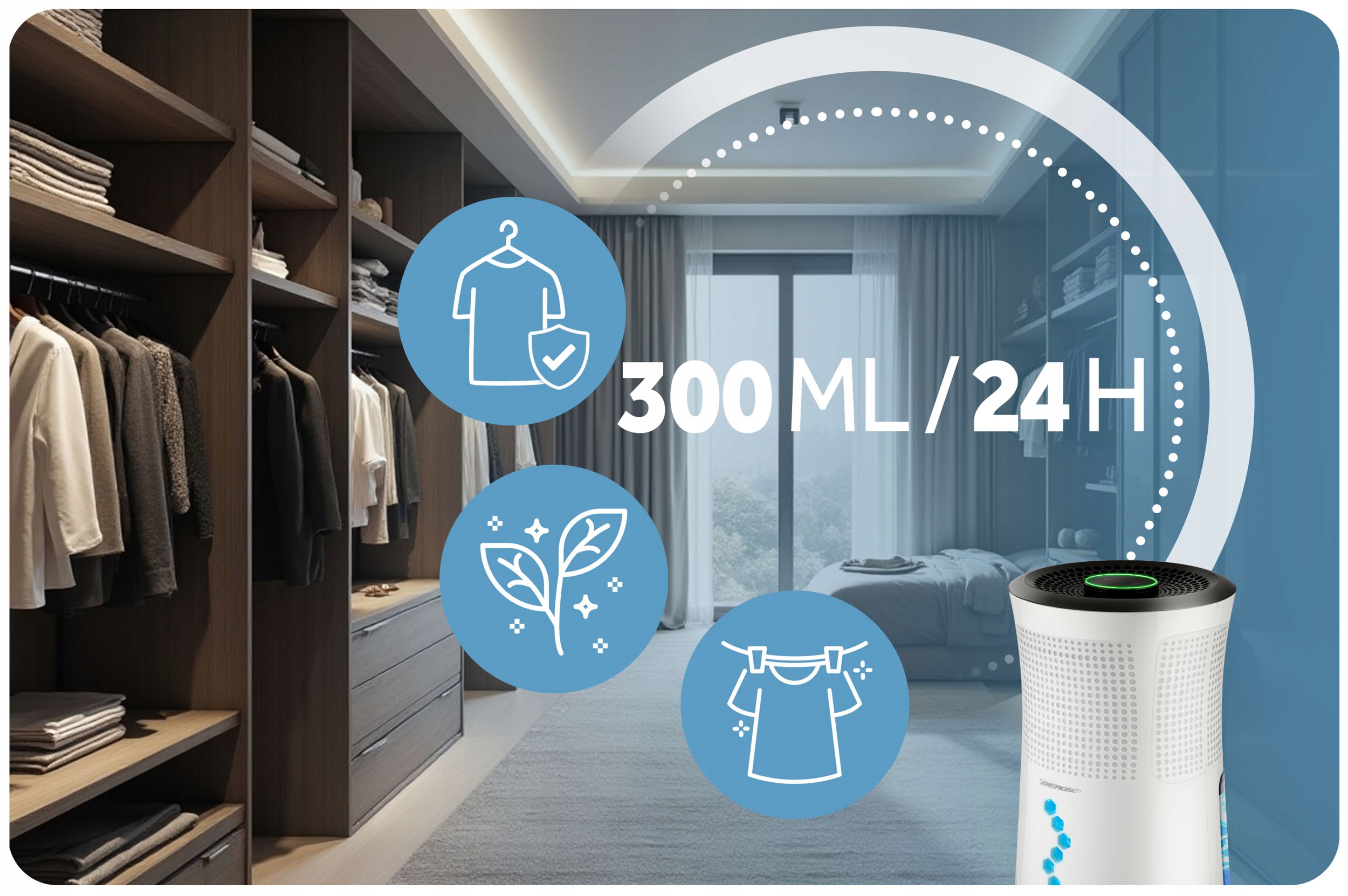 RAZVLAŽILEC VLAŽILNIKA SILENT 34dB LED Berdsen Raven hrupa 34 dB