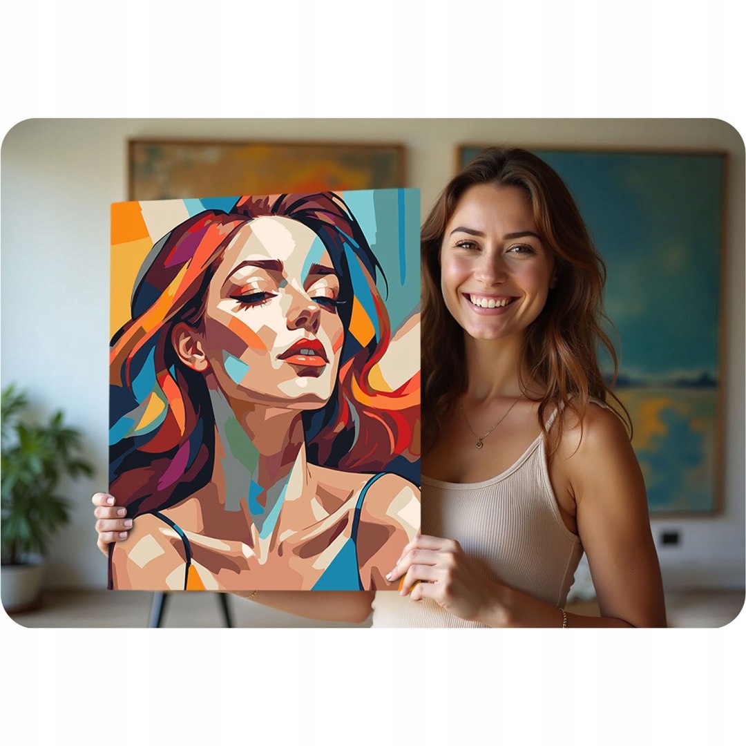 Slika po številkah 40x50 cm - Portret ženske - Massido Širina izdelka 50 cm