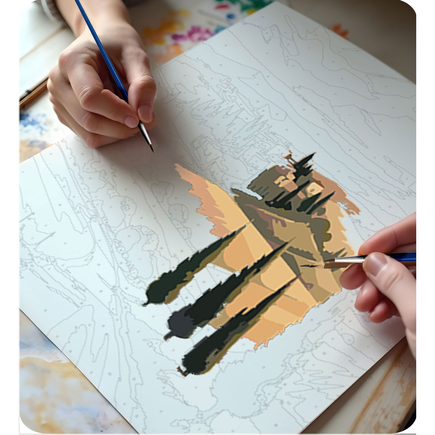 Slika po številkah 40x50 cm Massido Landscape Motiv krajine