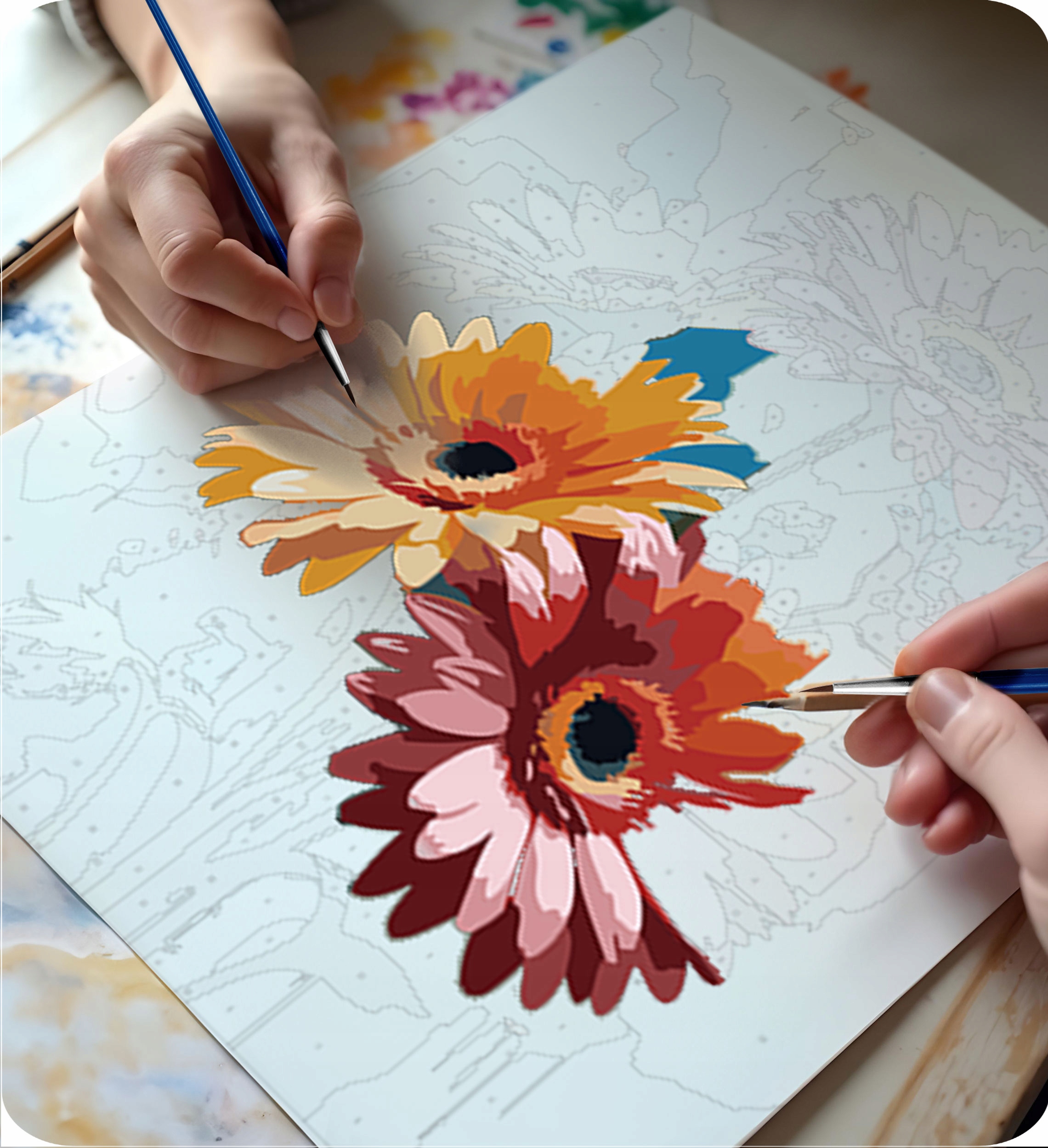 Slike za slikanje po številkah slikanje po številkah 40x50cm na okvirju znamke Mark Inn