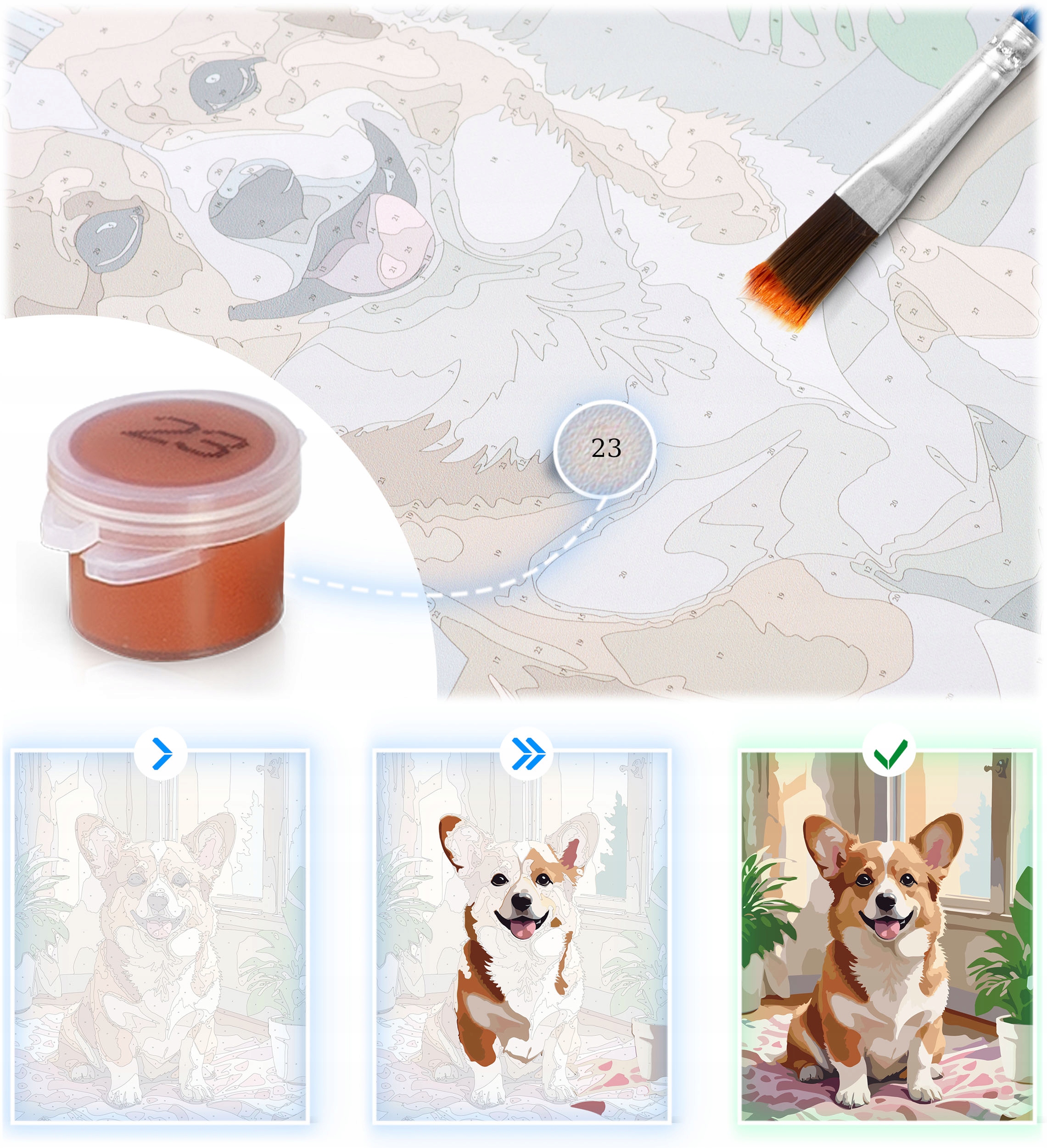 Slike za slikanje po številkah Slikanje po številkah 40x50cm na okvirju Višina izdelka 40 cm