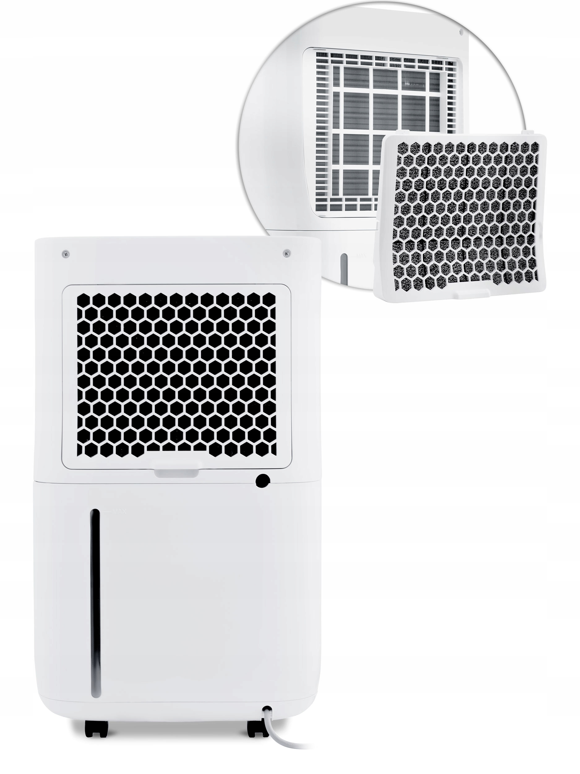 Razvlažilnik zraka, absorpcija vlage, 20 l/24 ur, BERDSEN, higrostat, časovnik, raven hrupa 48 dB