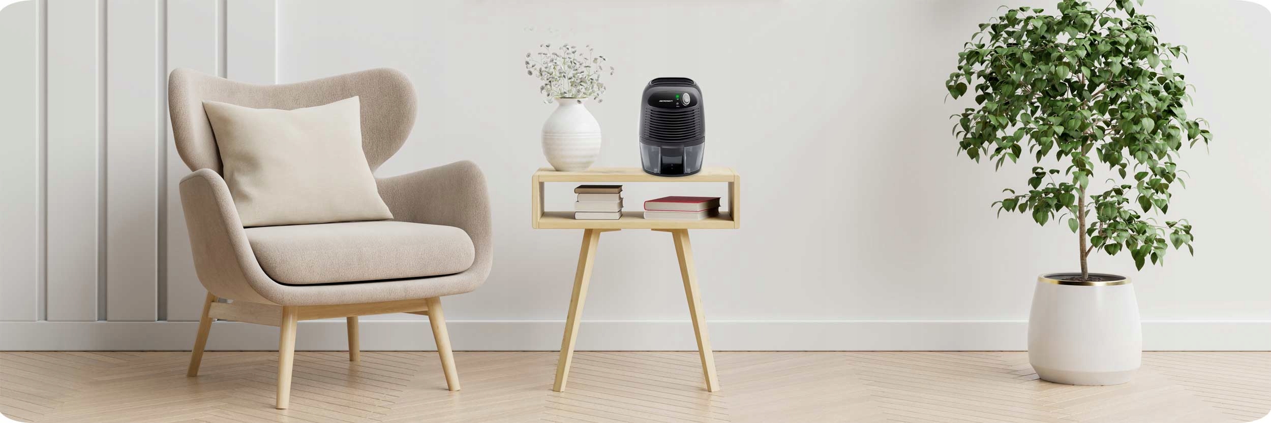 Razvlažilnik zraka Berdsen, absorpcija vlage + 12V avtomobilski adapter, rezervoar za vodo 0,5 l