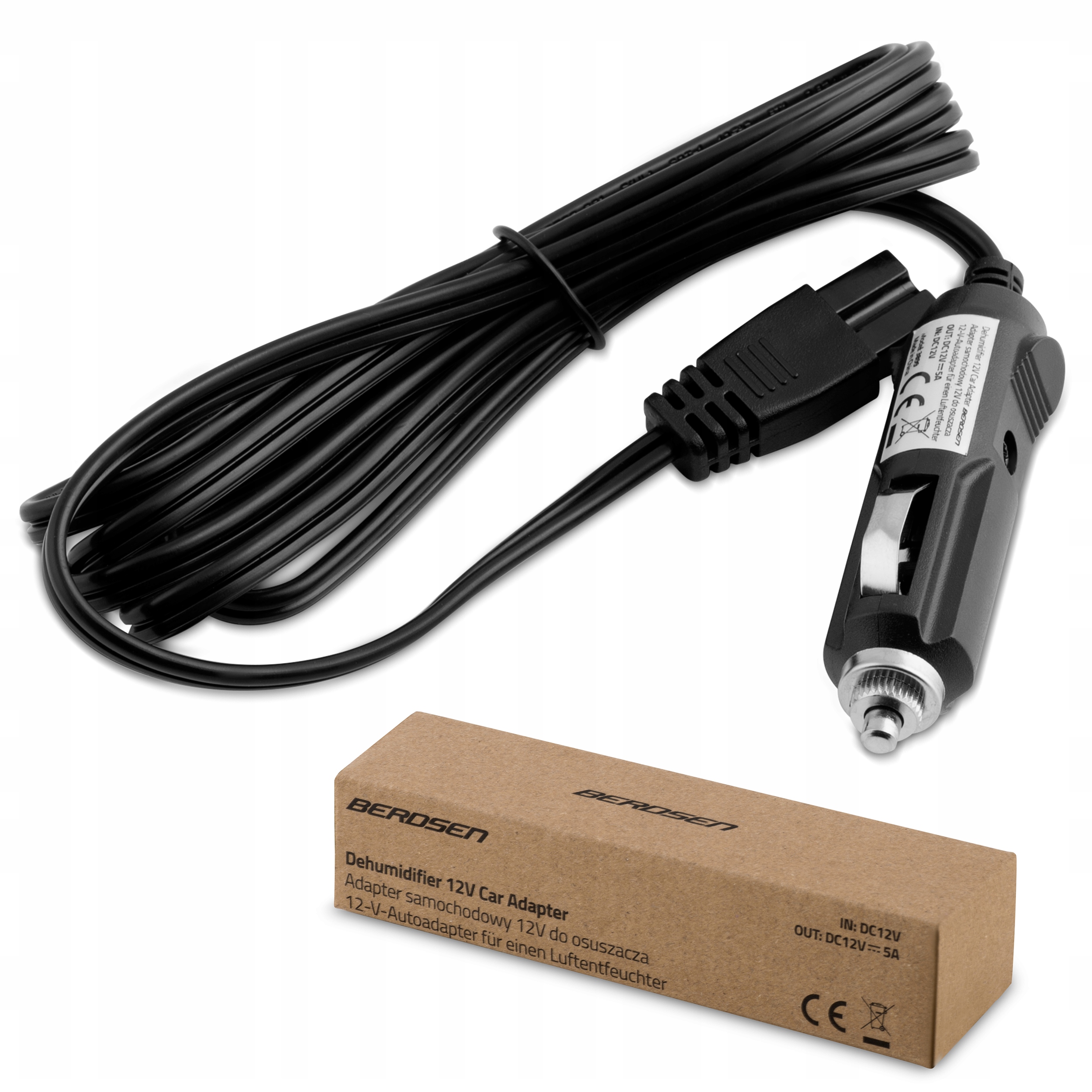 Razvlažilnik zraka Berdsen, absorpcija vlage + 12V avtomobilski adapter, baterije priložene ne