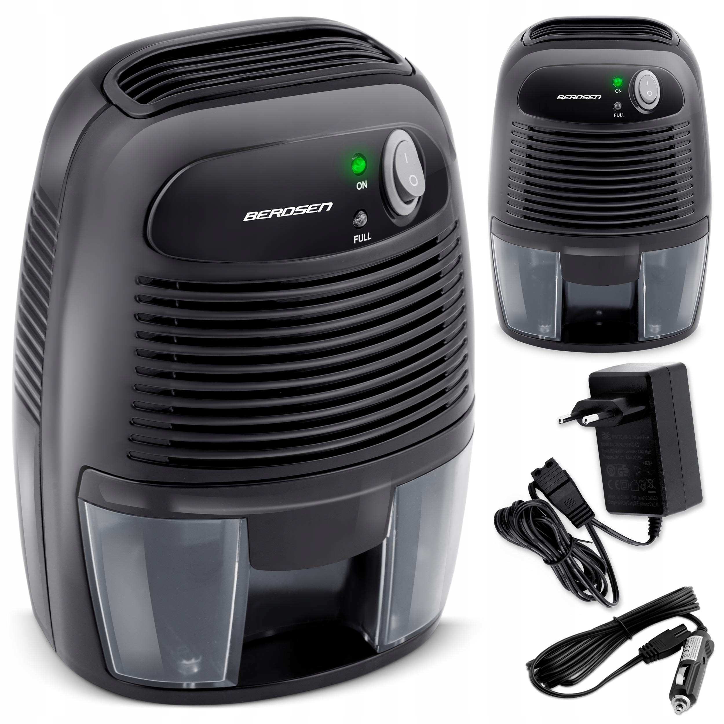 Berdsen razvlažilnik zraka z absorberjem vlage + 12V avtomobilski adapter