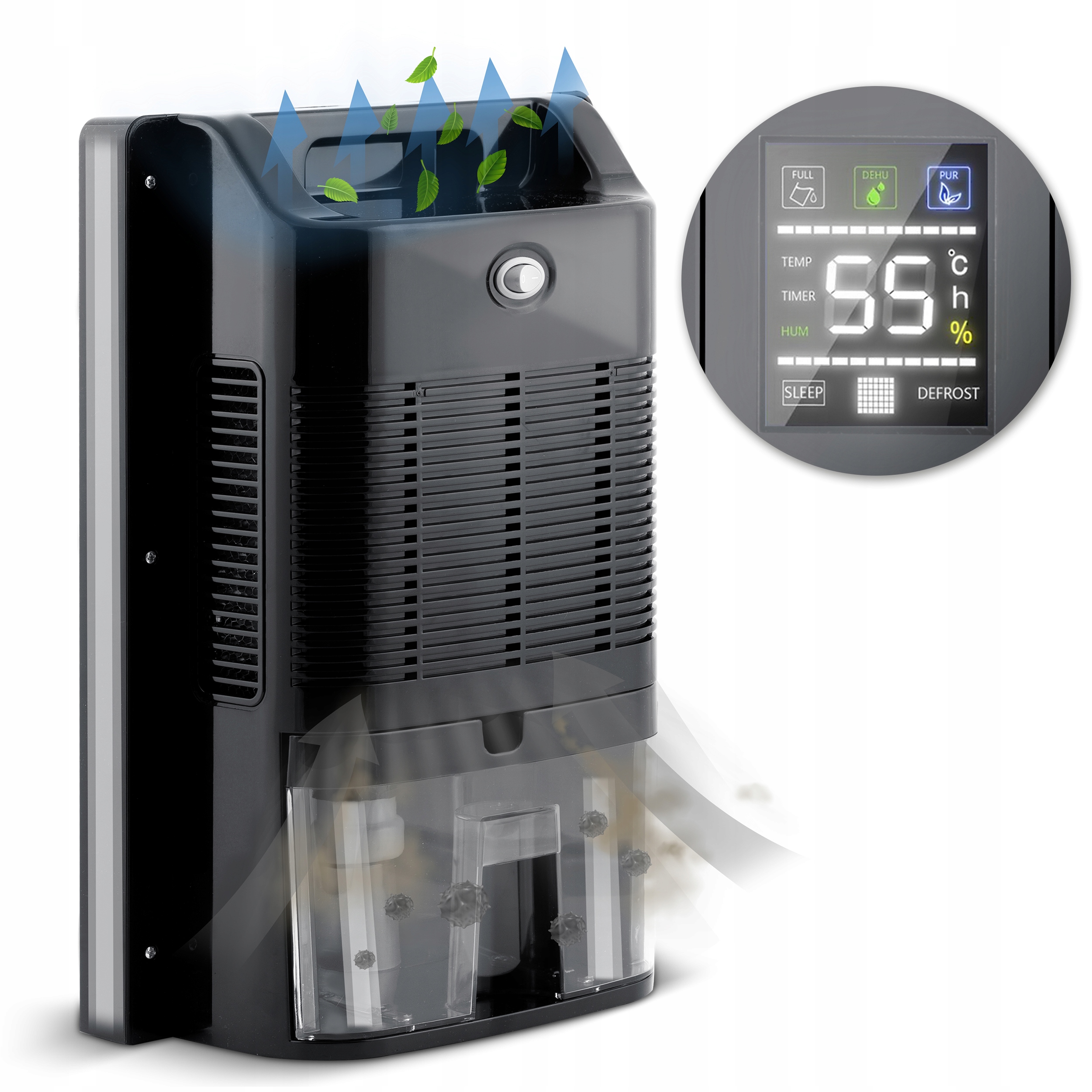 Razvlažilnik zraka, absorber vlage, UV-svetilka, 2000 ml, LED, BERDSEN, Koda proizvajalca: 3819