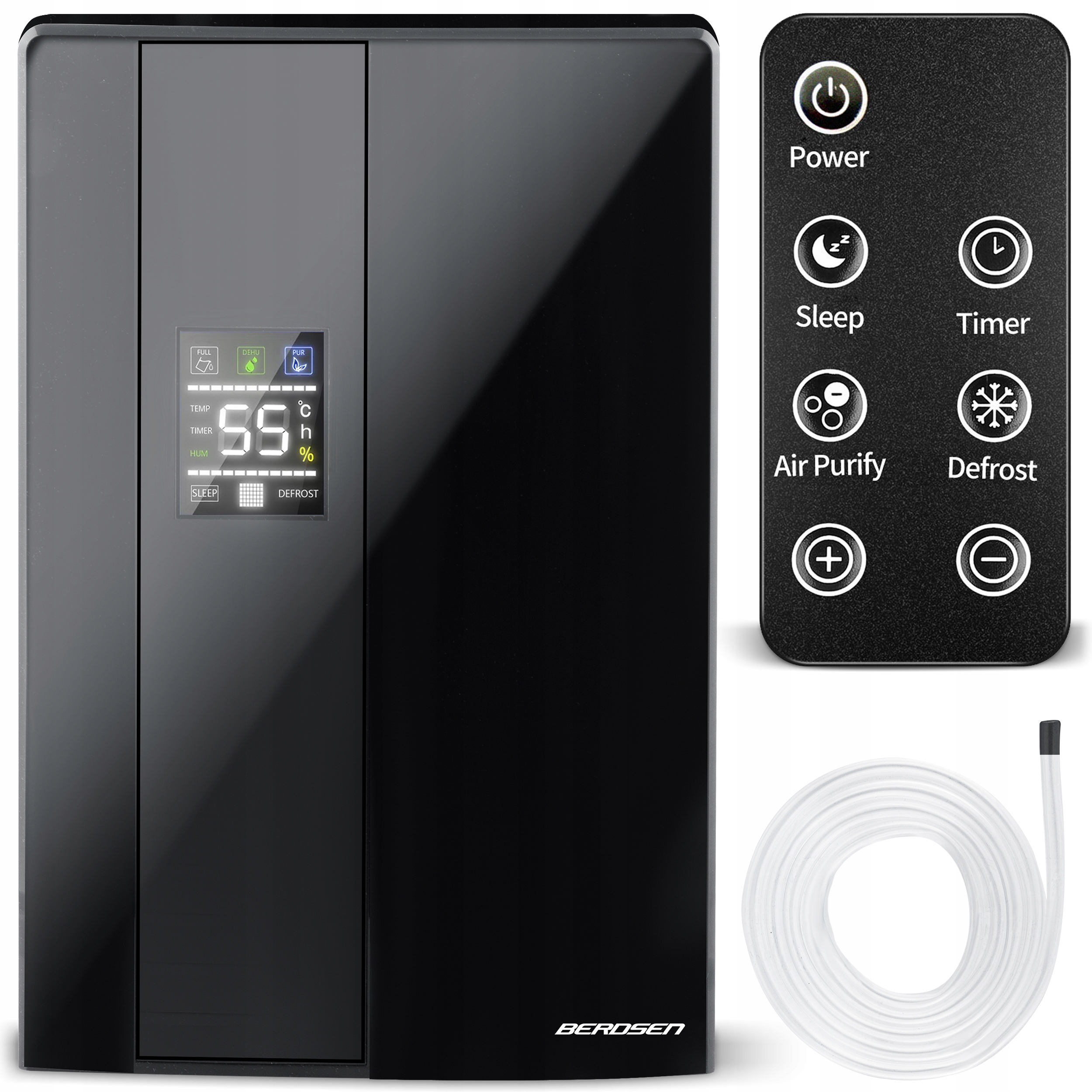 Razvlažilnik zraka, absorber vlage, UV-svetilka, 2000 ml LED, BERDSEN, prostornina rezervoarja za vodo 2 l