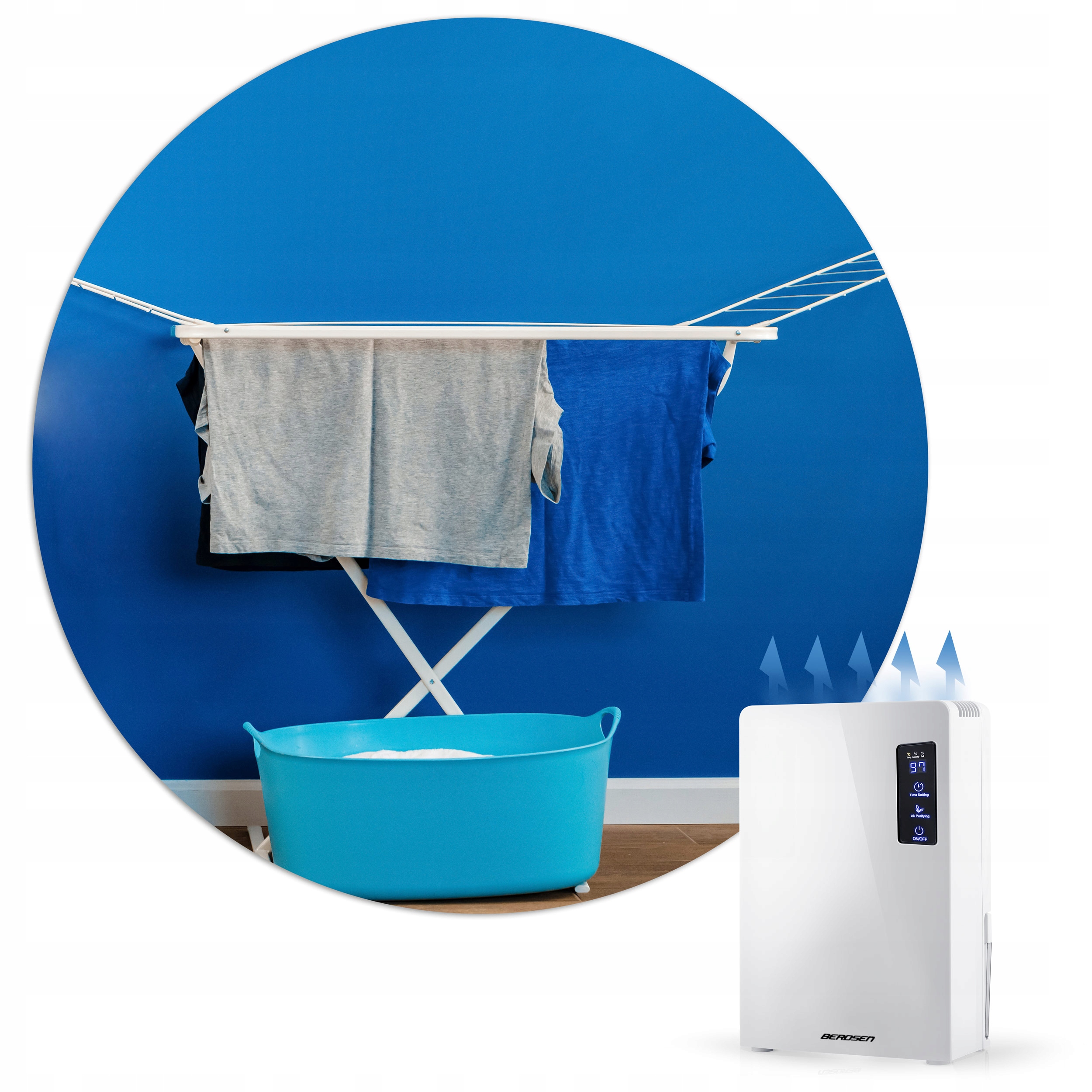 Razvlažilnik zraka, absorber vlage, UV-svetilka, filter, 2200 ml LED, BERDSEN Model BR-22A