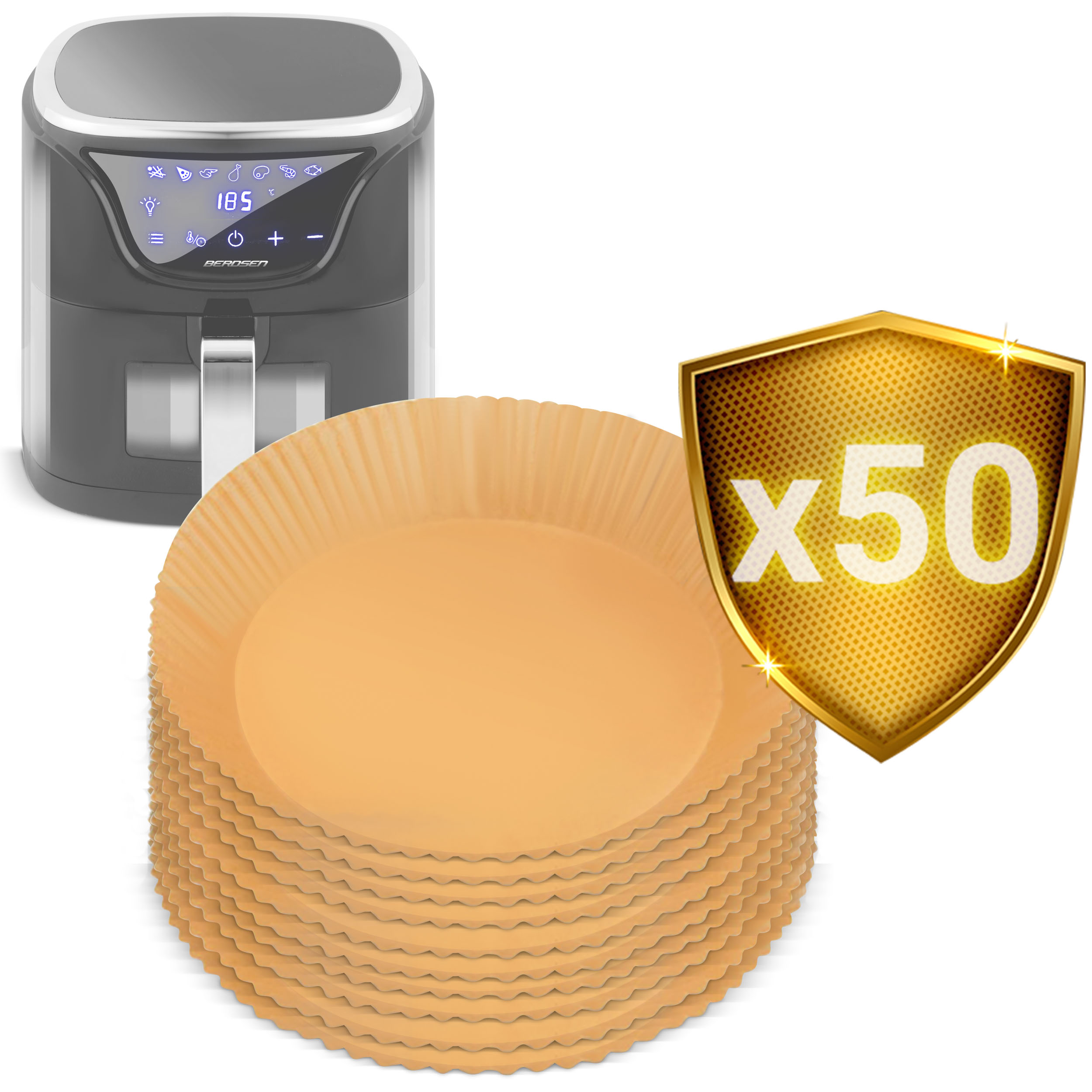 PEKI PAPIRNATI PODLOGE ZA CVRTNIK NA ZRAK 50 kosov. OBLIŽNICA ZA CVRTNIK NA ZRAK 20 cm Koda proizvajalca 364903