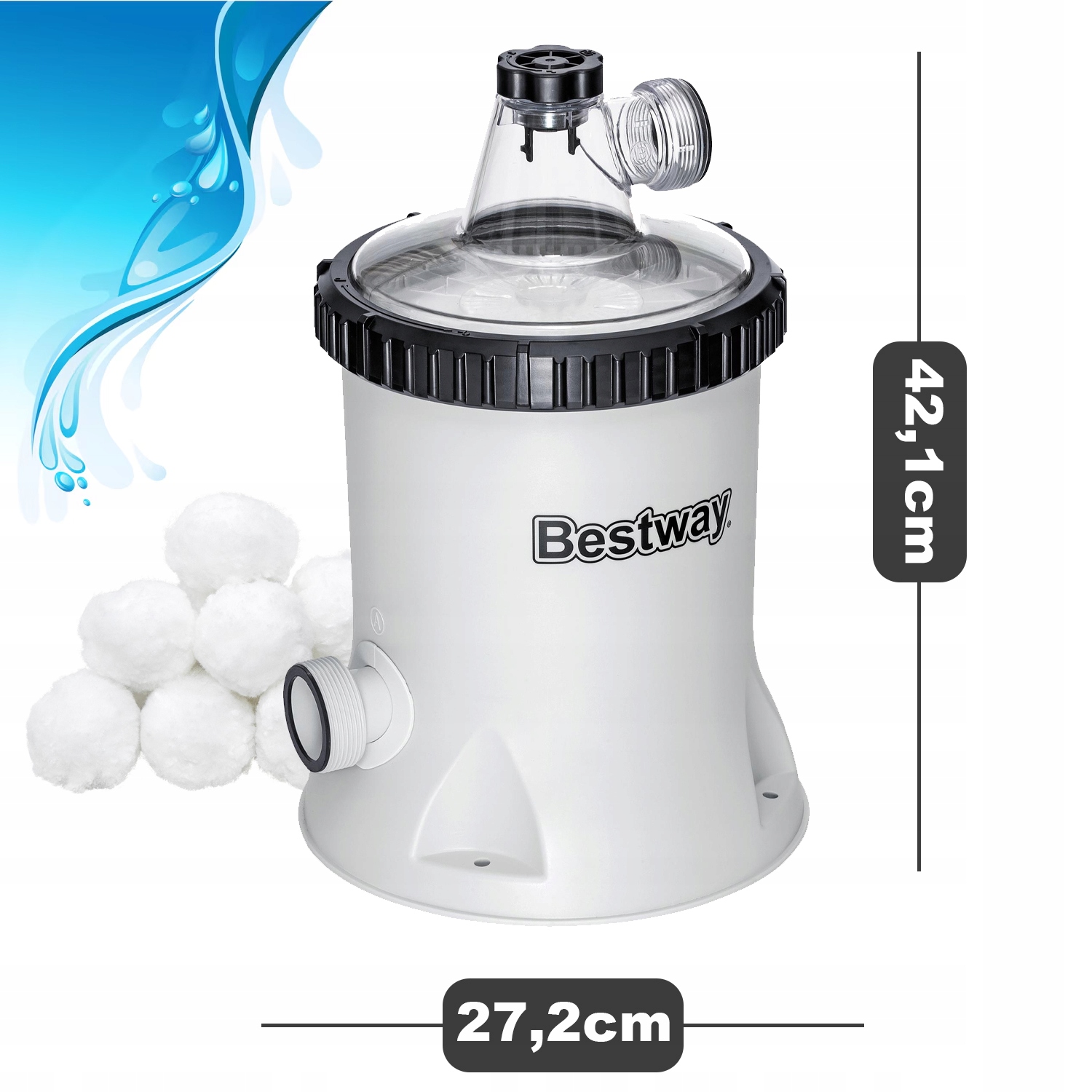 Črpalka za filter bazena 5678 l/h komplet + filtrirne kroglice Bestway 58870 Koda proizvajalca 58870