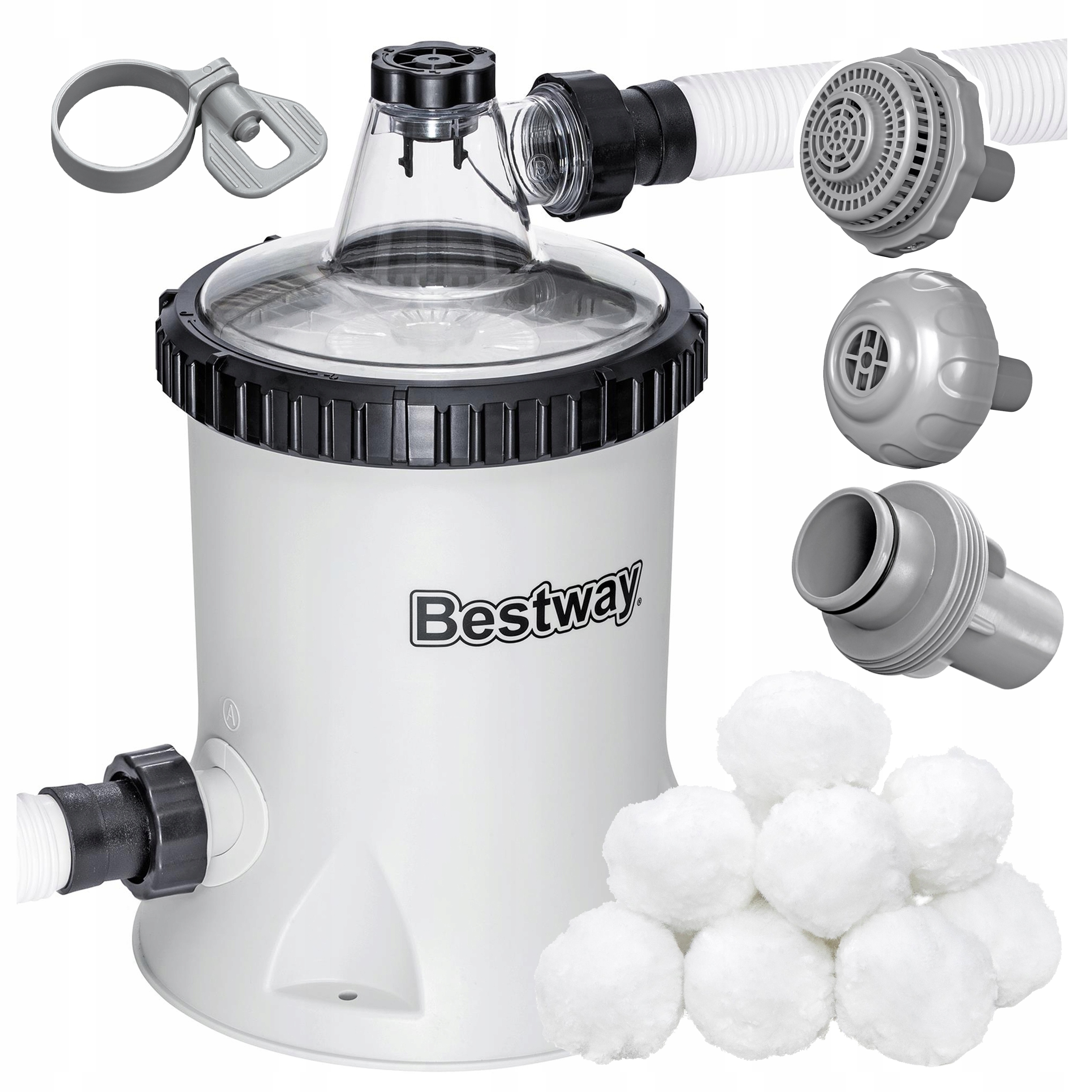 Črpalka za filter bazena 5678 l/h komplet + filtrirne kroglice Bestway 58870 originalno pakirano