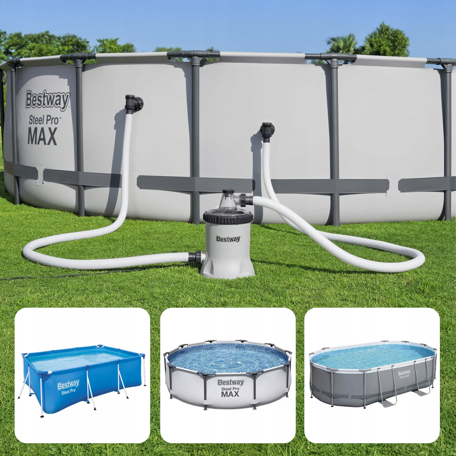 FILTER ZA ČRPALKO ZA BAZEN 5678 l/h KOMPLET + BESTWAY 58870 FILTER KROGLE Teža izdelka z individualno embalažo 7,3 kg