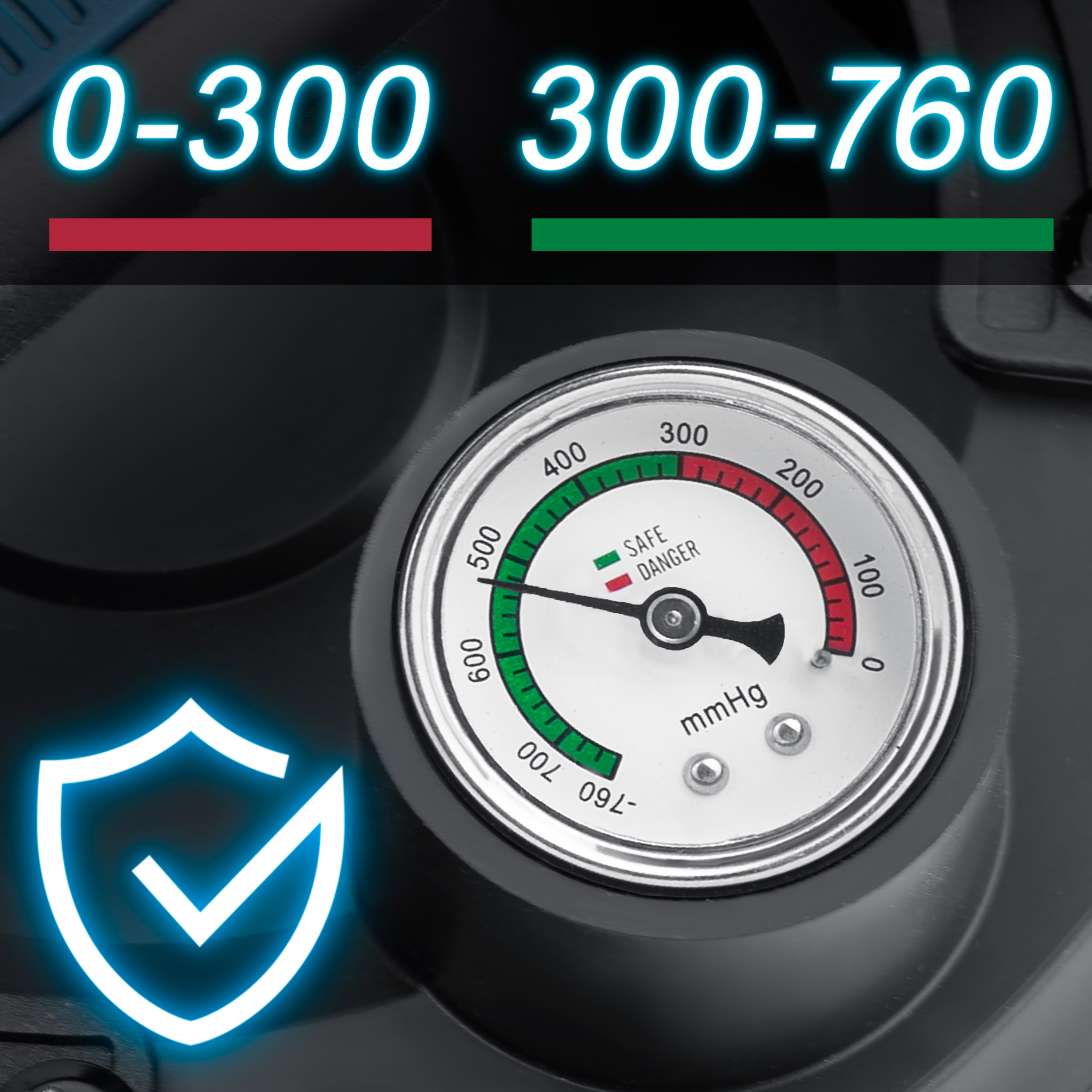 VAKUUMSKO STEKLO ZA PLOŠČICE, ročaj s črpalko do 200 kg, manometer, znamka HUMBERG