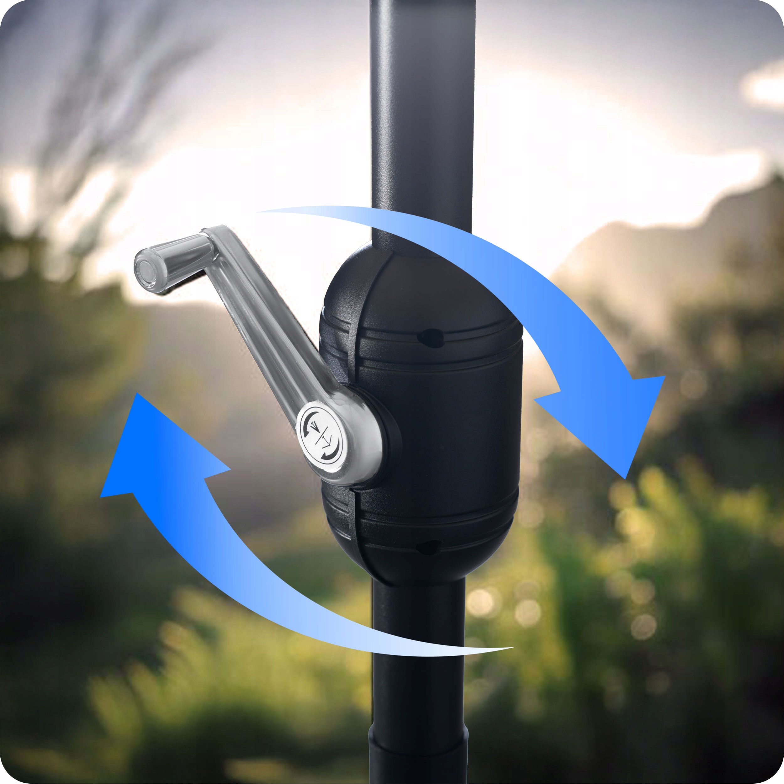 Zložljiv vrtni senčnik 6 segmentov 300 cm s prevleko Plonos PL-884 Koda proizvajalca 488402