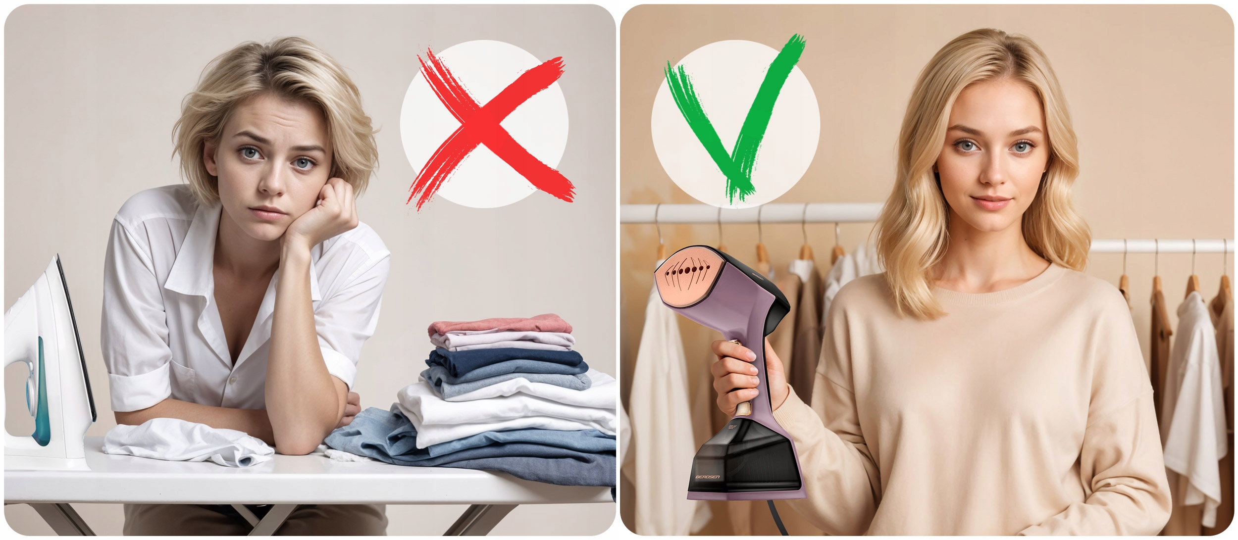 Parni likalnik za oblačila 2000 W Parni likalnik z regulacijo pare 45 g/min Koda proizvajalca 330000