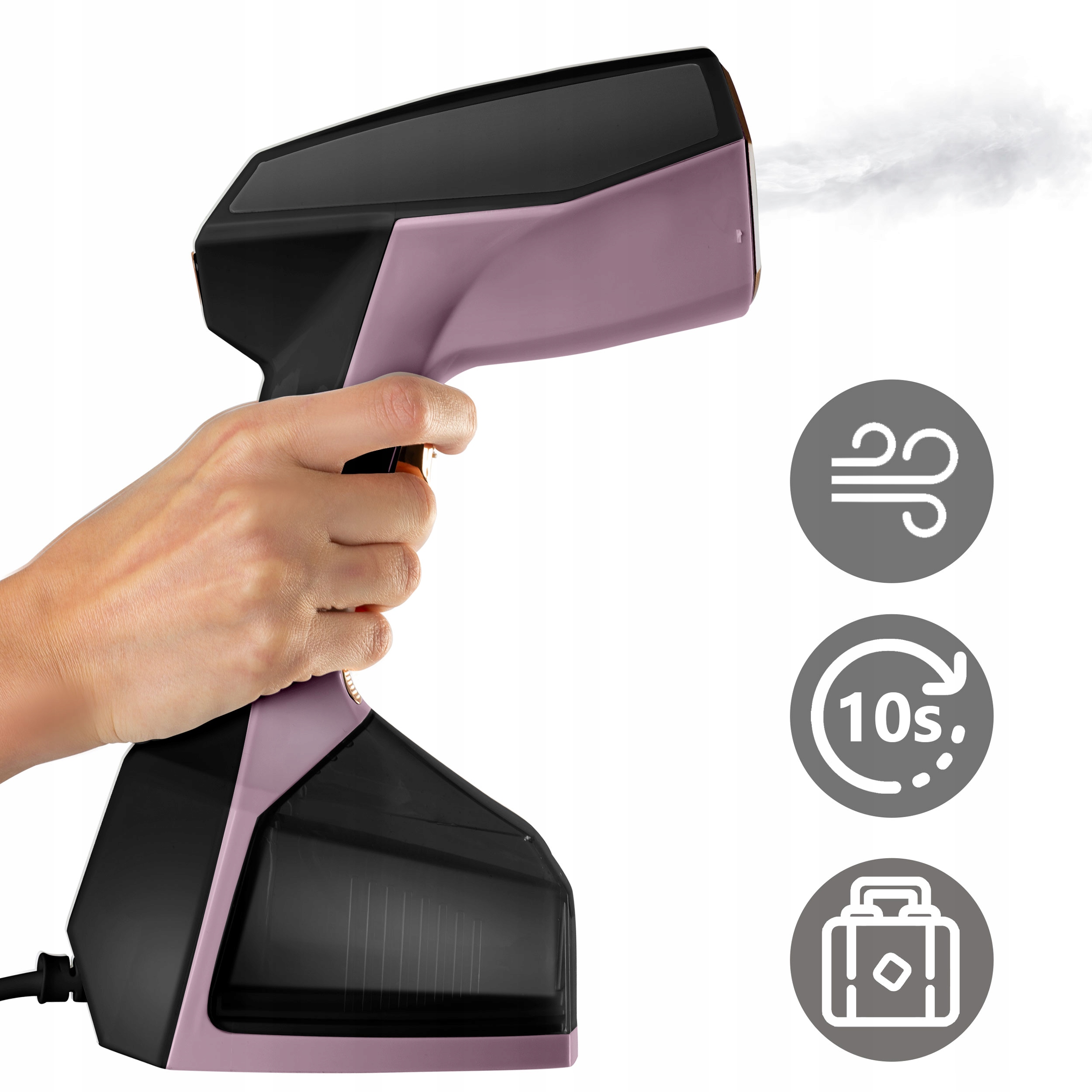 Parni likalnik za oblačila 2000 W Parni likalnik, regulacija pare 45 g/min, prevladujoča vijolična barva