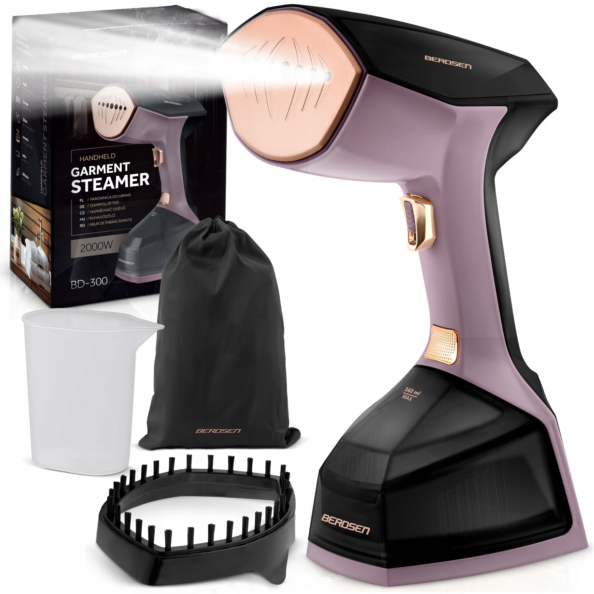 Parni likalnik za oblačila 2000 W Parni likalnik z regulacijo pare 45 g/min